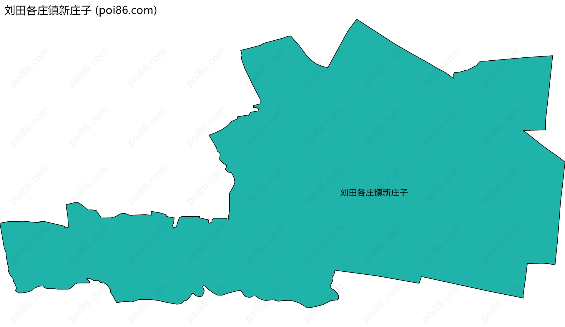 刘田各庄镇新庄子边界地图