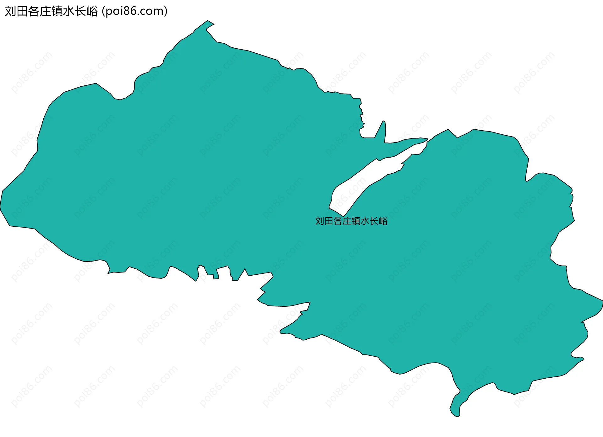 刘田各庄镇水长峪边界地图