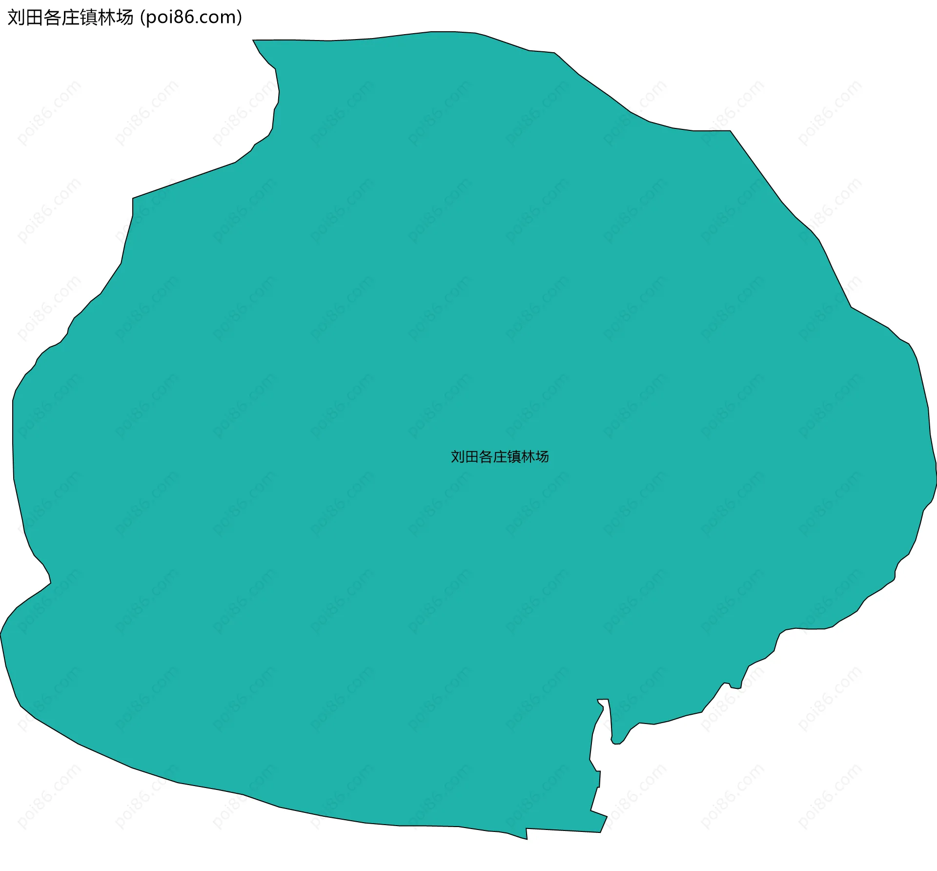刘田各庄镇林场边界地图