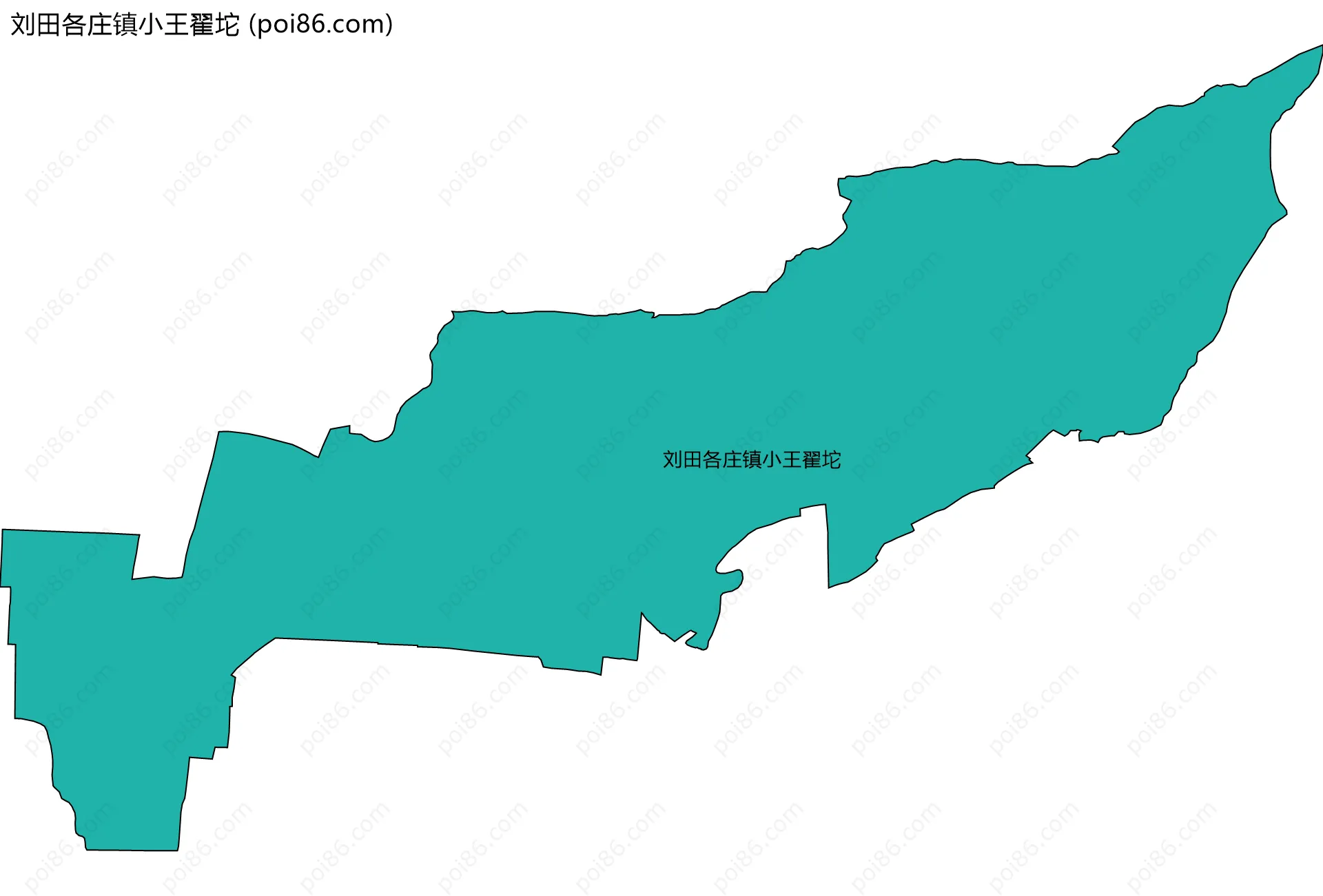 刘田各庄镇小王翟坨边界地图