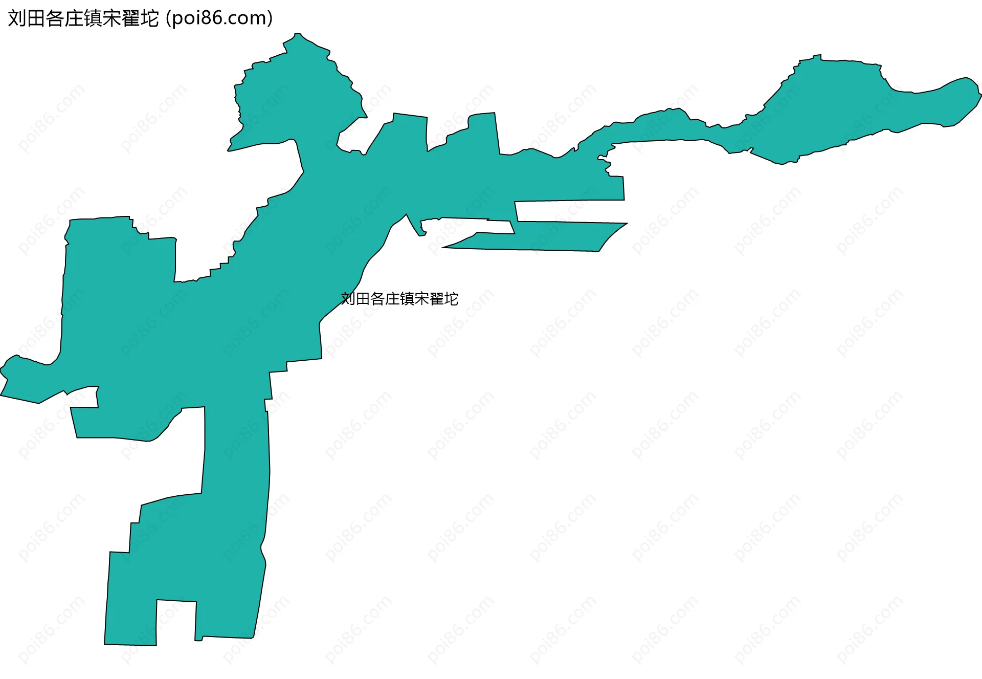 刘田各庄镇宋翟坨边界地图