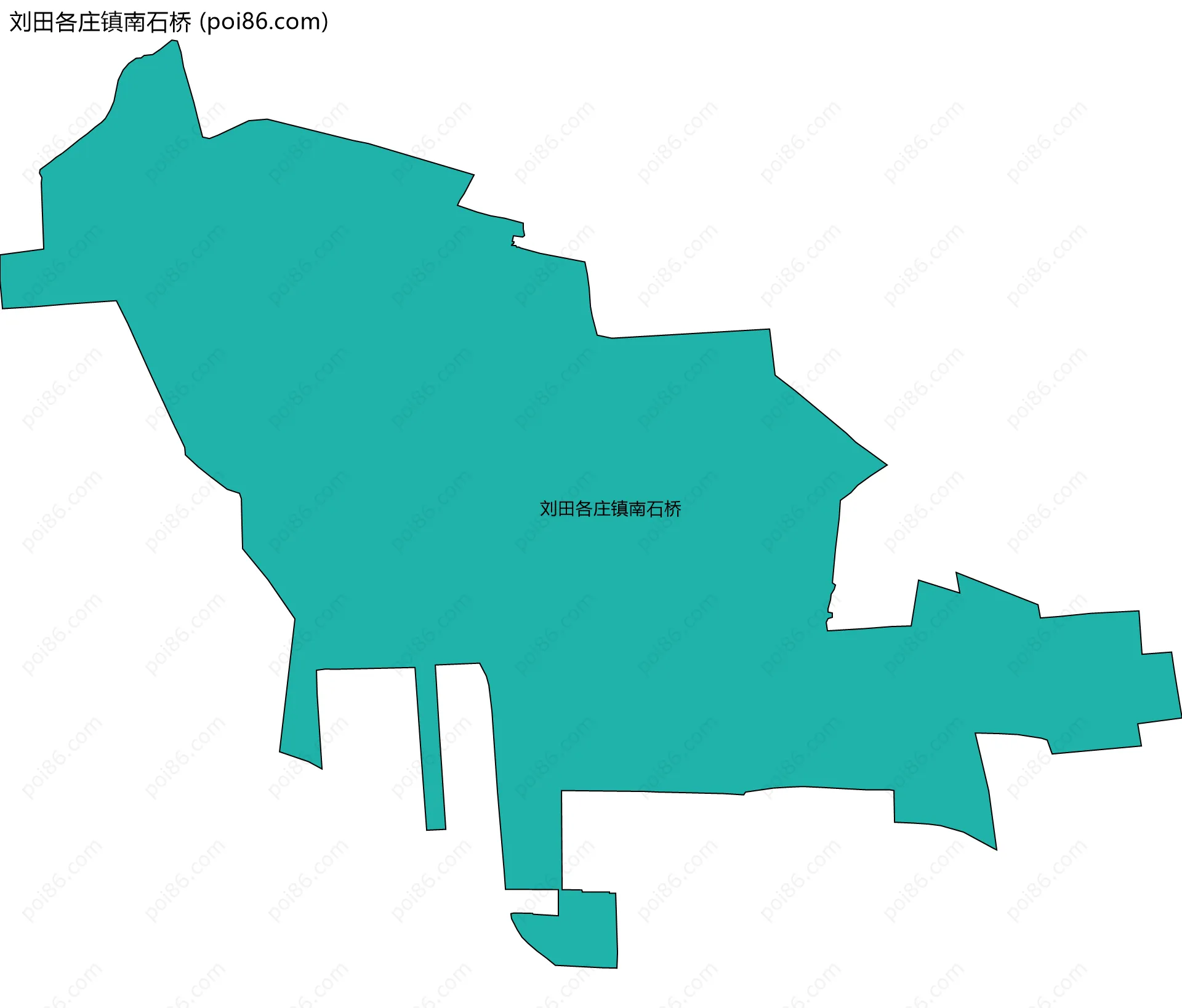 刘田各庄镇南石桥边界地图