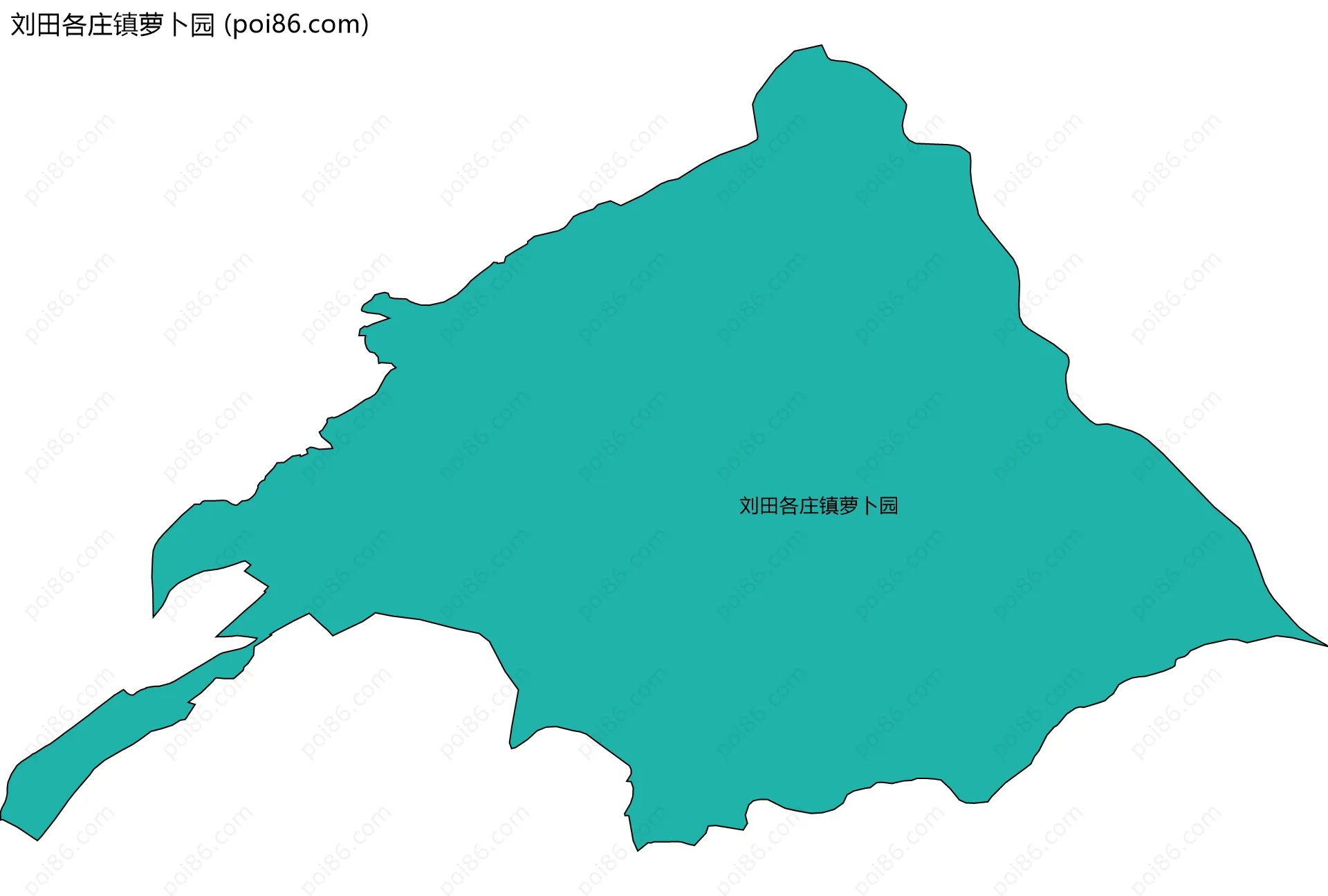 刘田各庄镇萝卜园边界地图