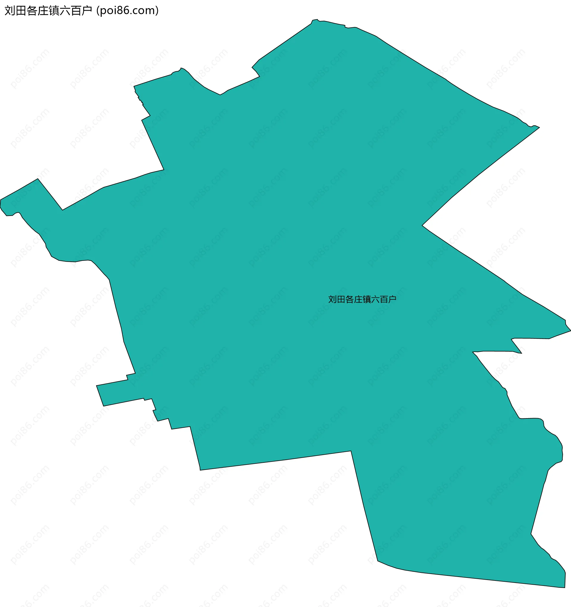 刘田各庄镇六百户边界地图