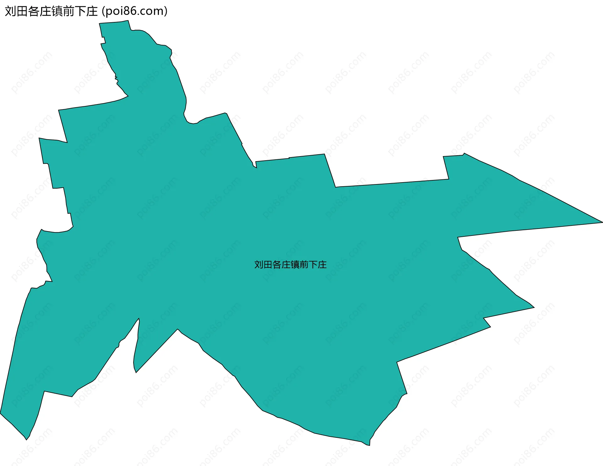 刘田各庄镇前下庄边界地图