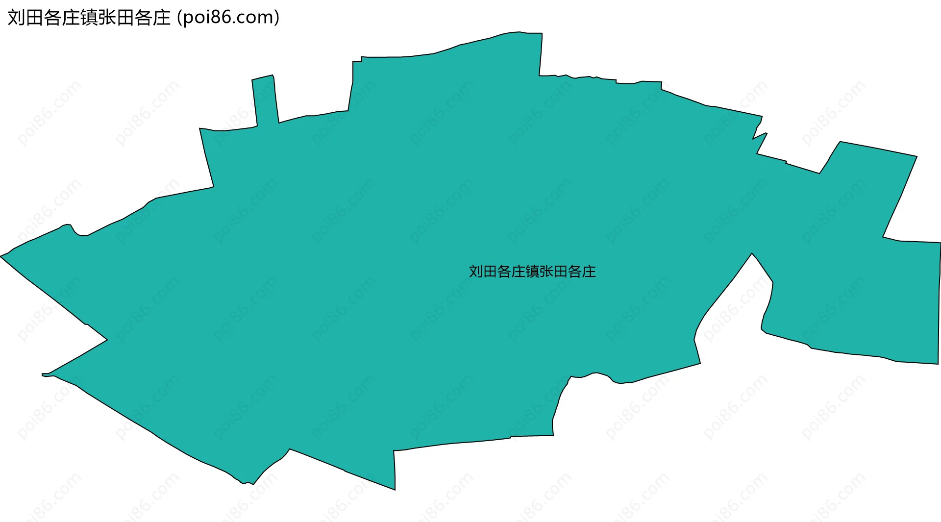 刘田各庄镇张田各庄边界地图