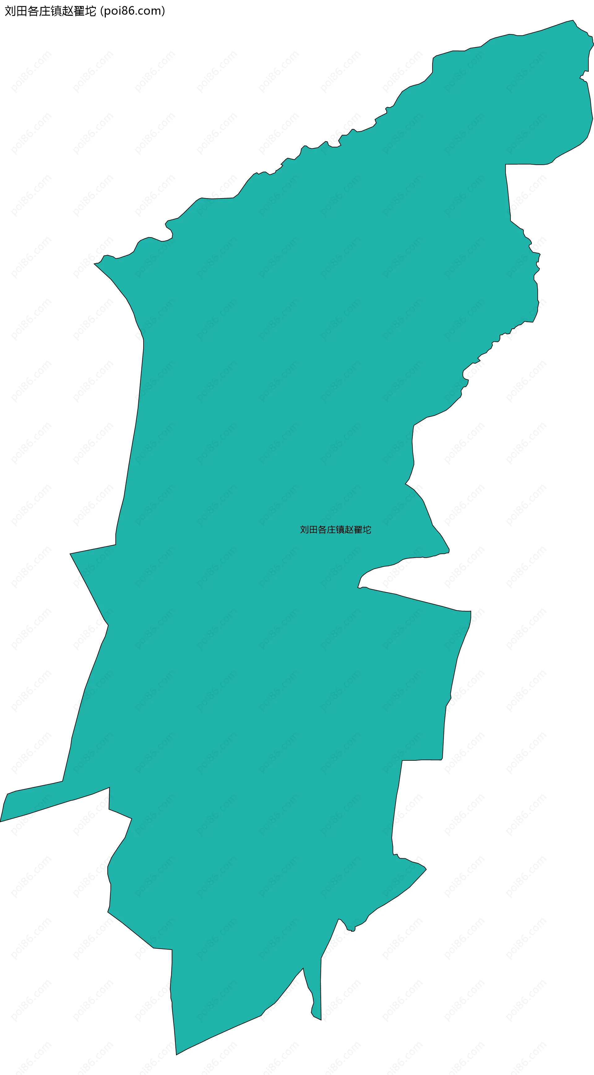 刘田各庄镇赵翟坨边界地图