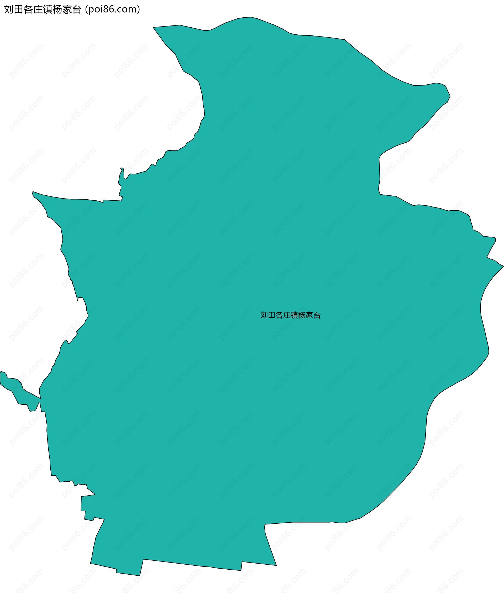 刘田各庄镇杨家台边界地图