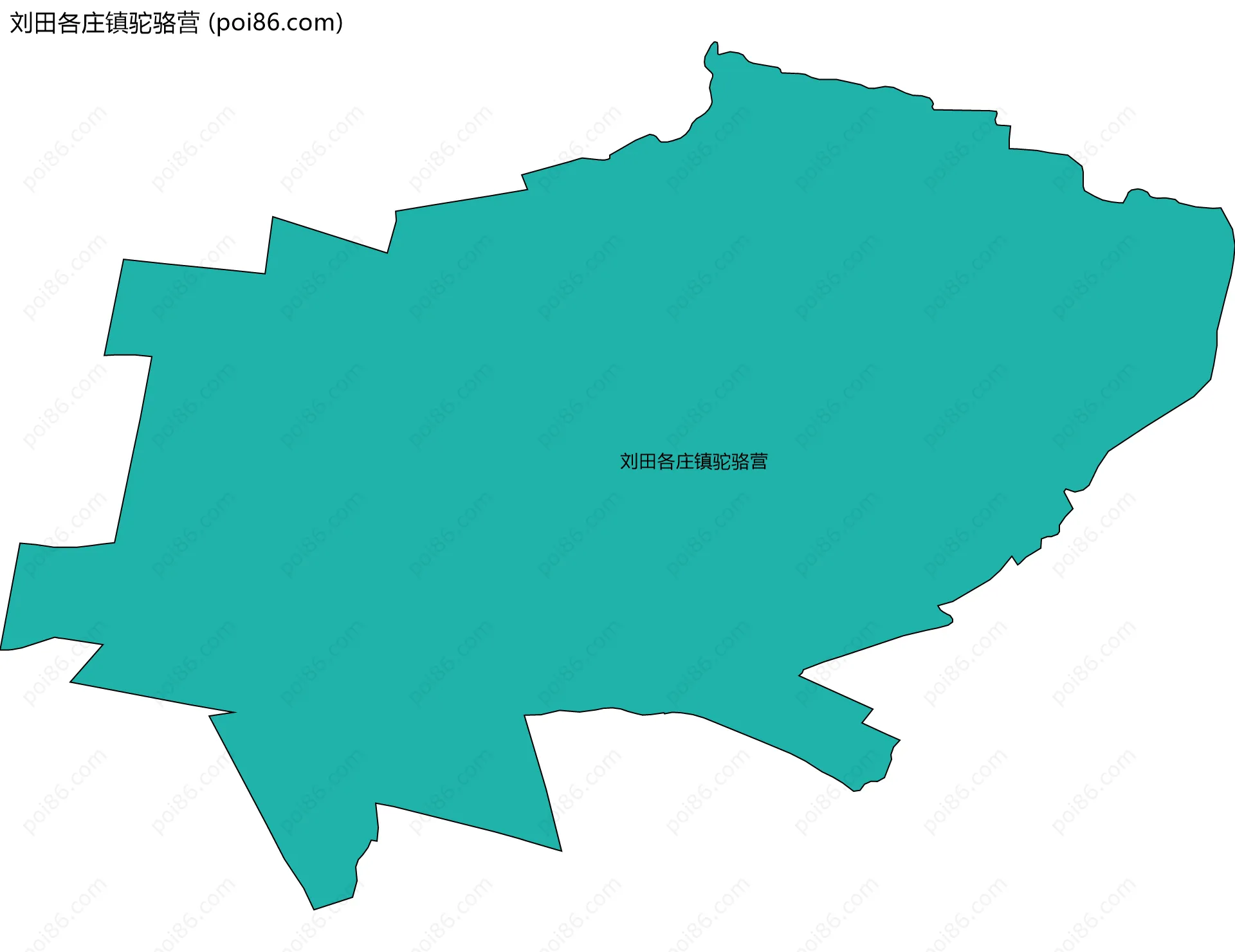 刘田各庄镇驼骆营边界地图