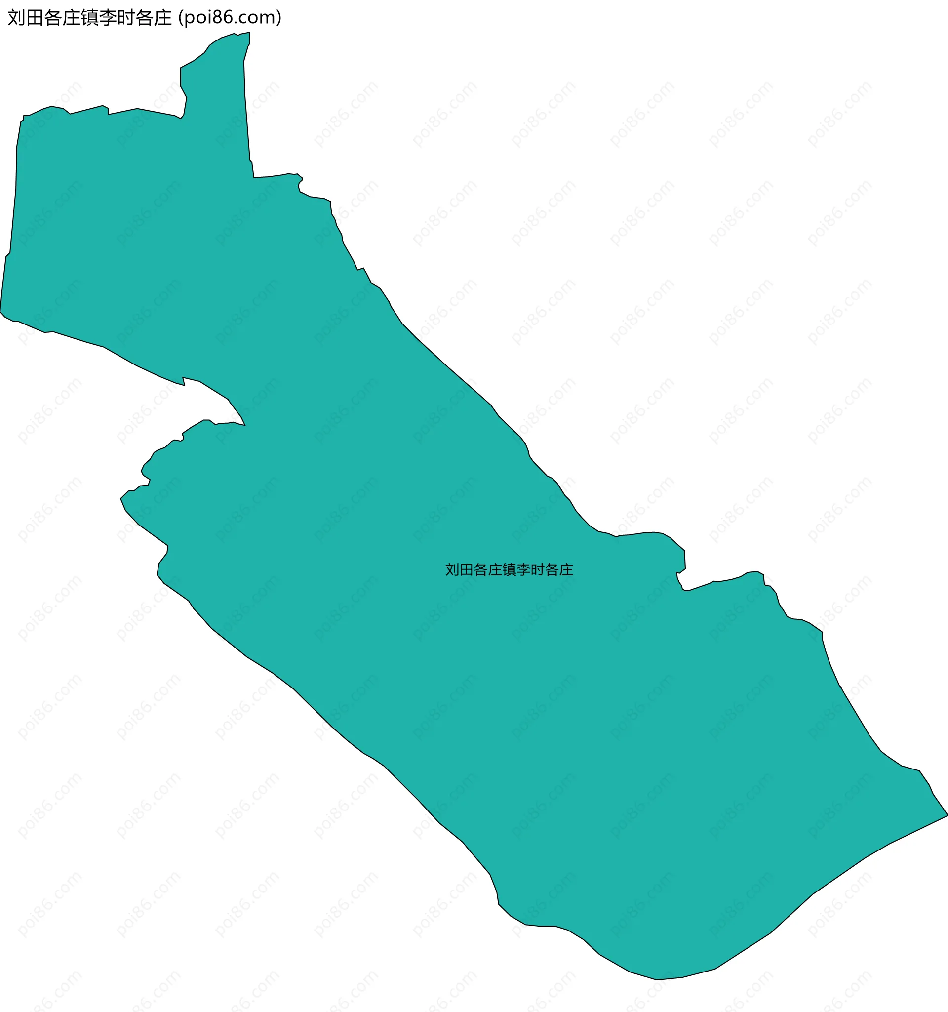 刘田各庄镇李时各庄边界地图