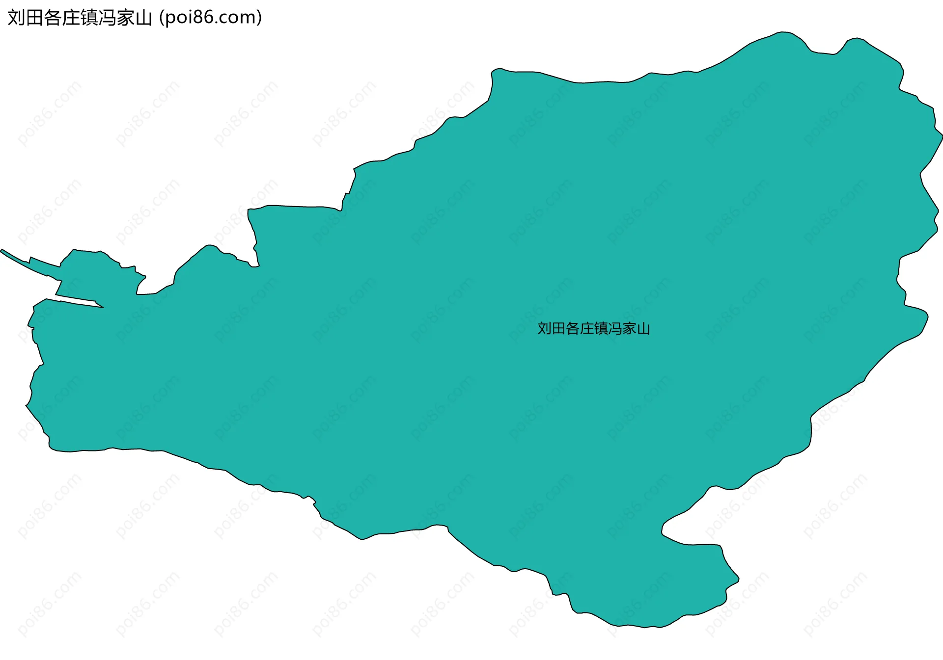 刘田各庄镇冯家山边界地图