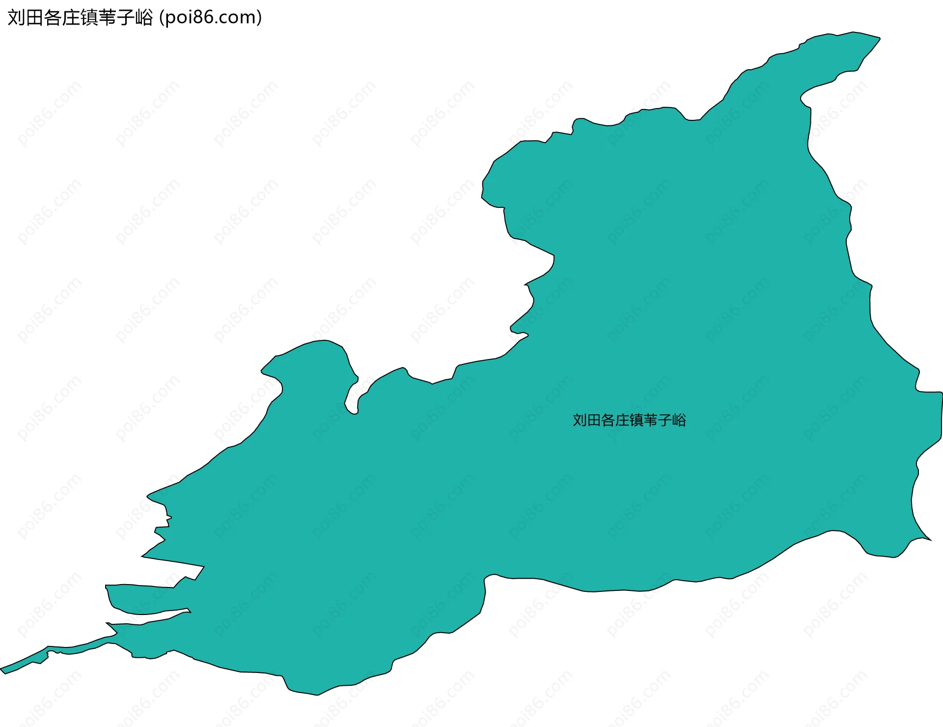 刘田各庄镇苇子峪边界地图