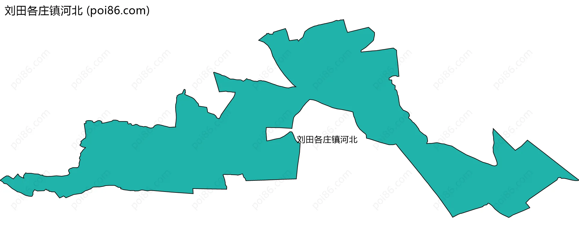 刘田各庄镇河北边界地图