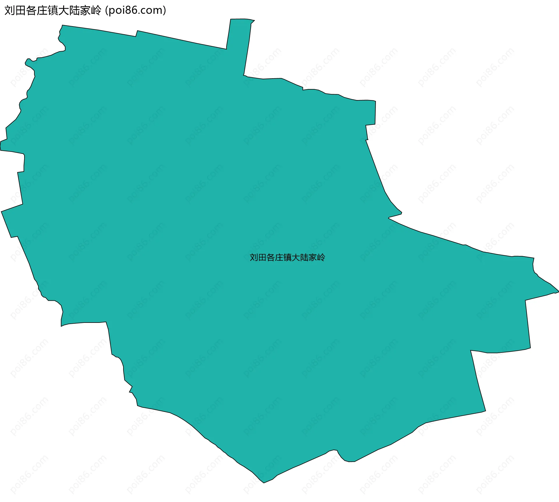 刘田各庄镇大陆家岭边界地图