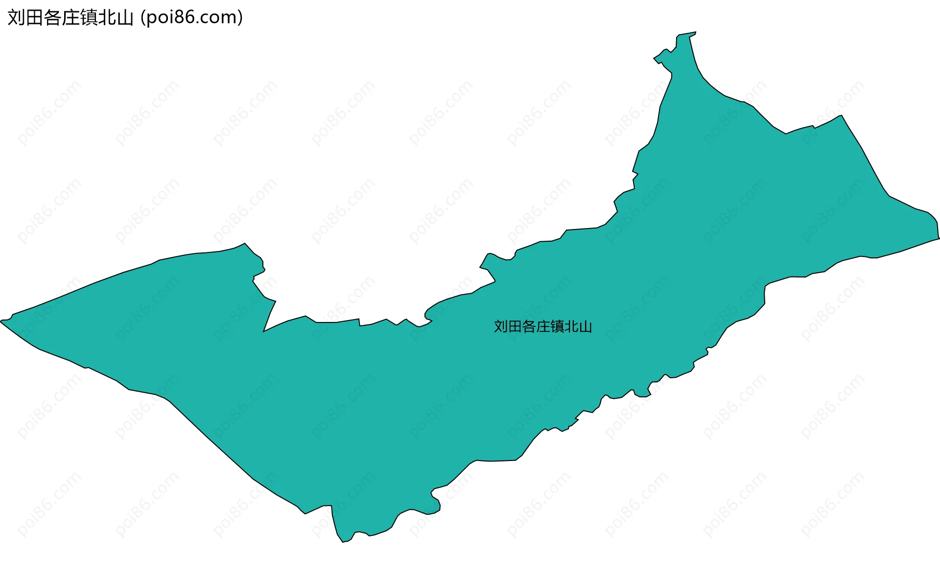 刘田各庄镇北山边界地图