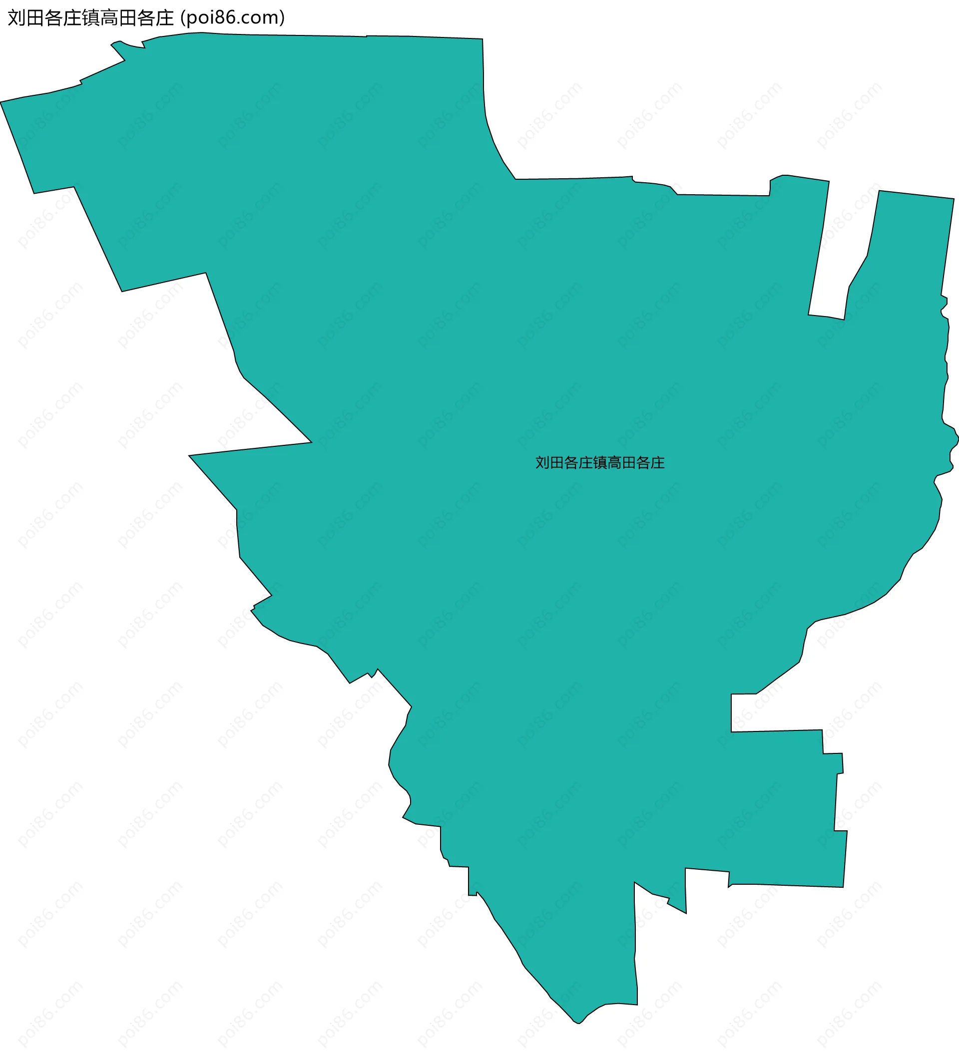 刘田各庄镇高田各庄边界地图