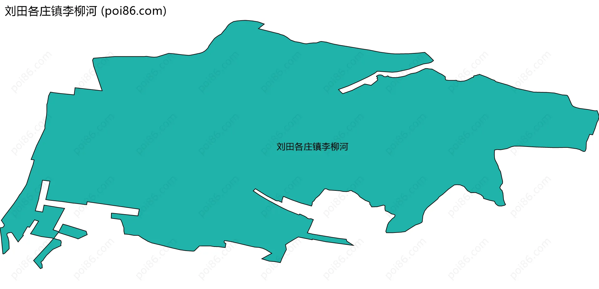 刘田各庄镇李柳河边界地图