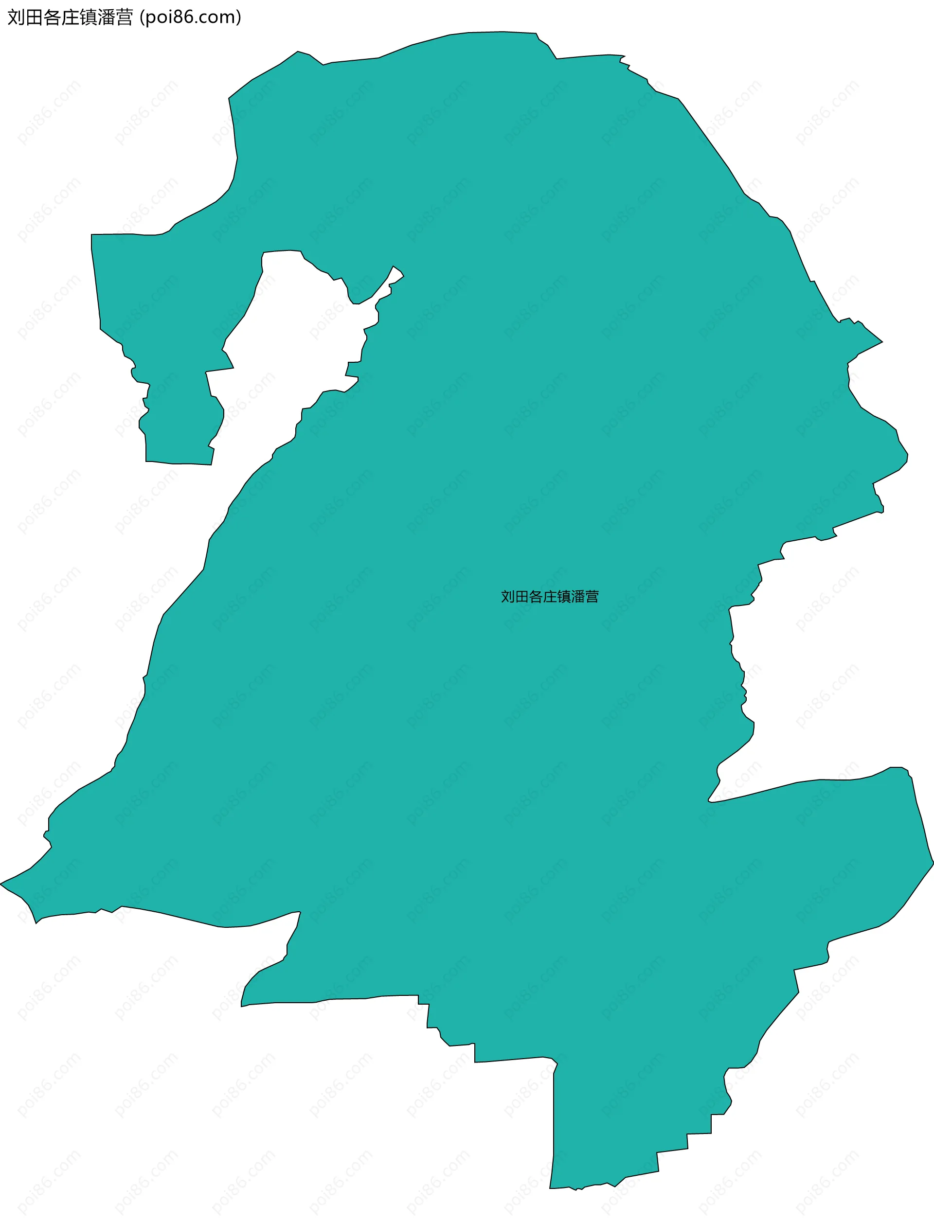 刘田各庄镇潘营边界地图