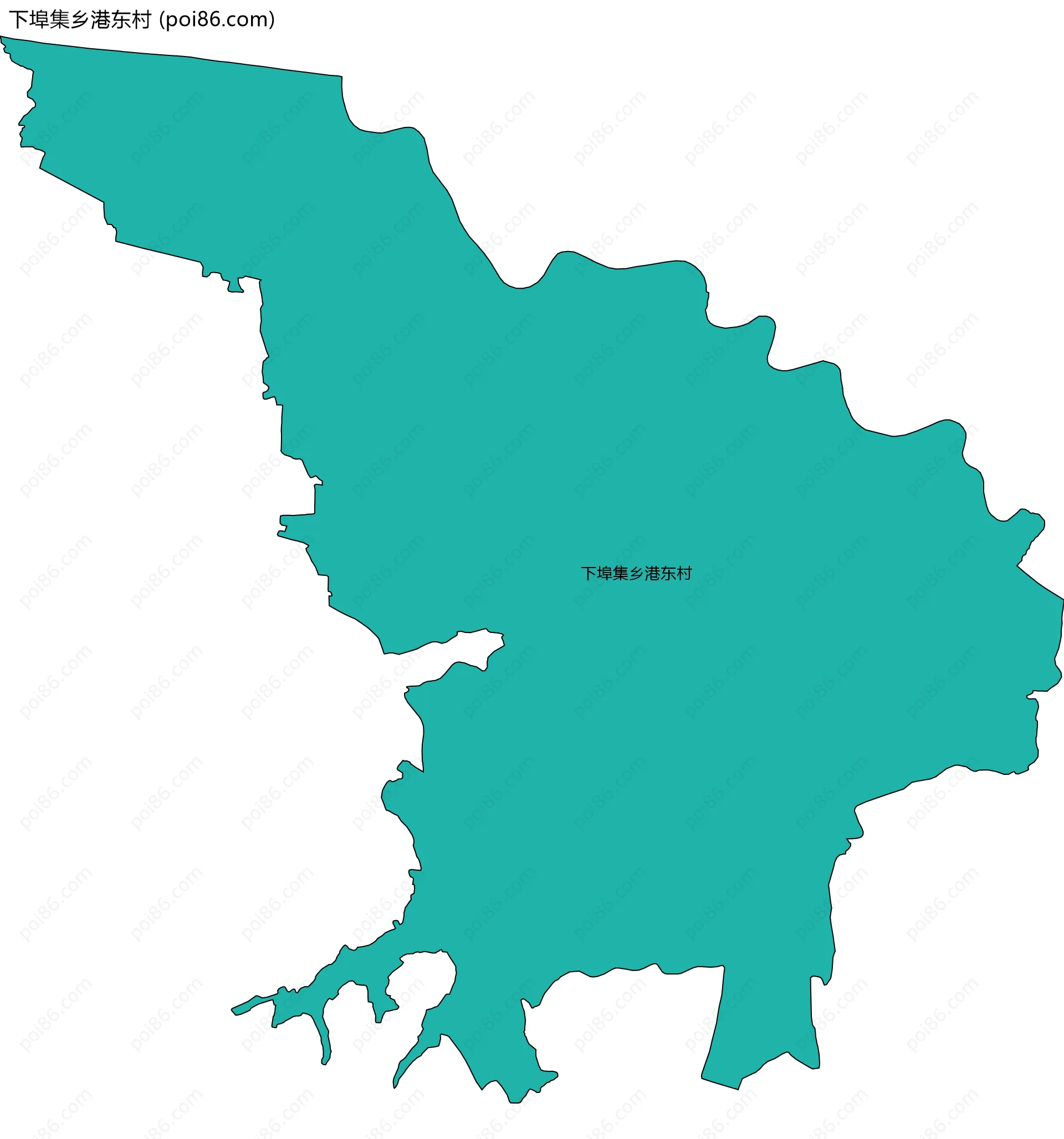 下埠集乡港东村边界地图