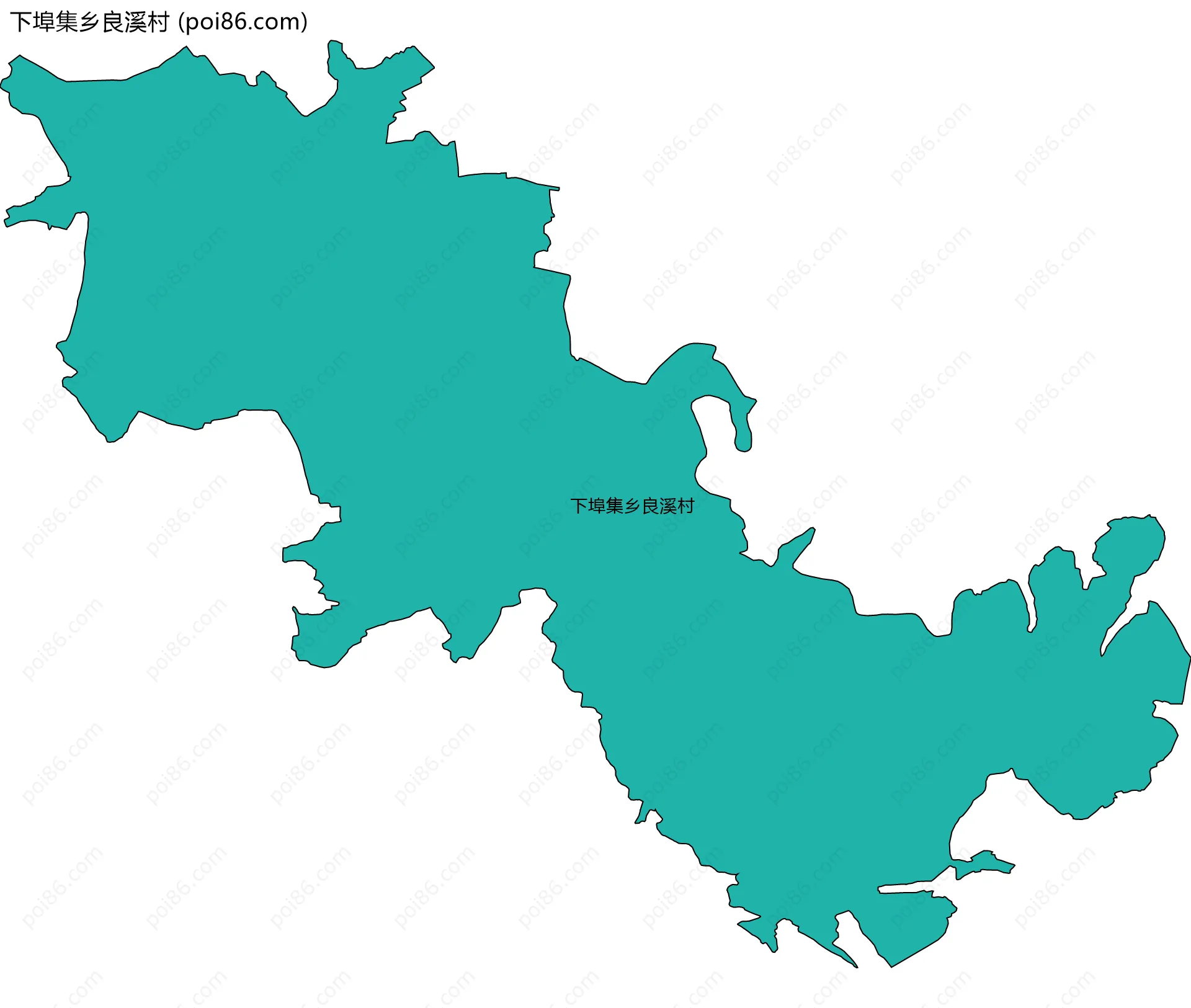 下埠集乡良溪村边界地图