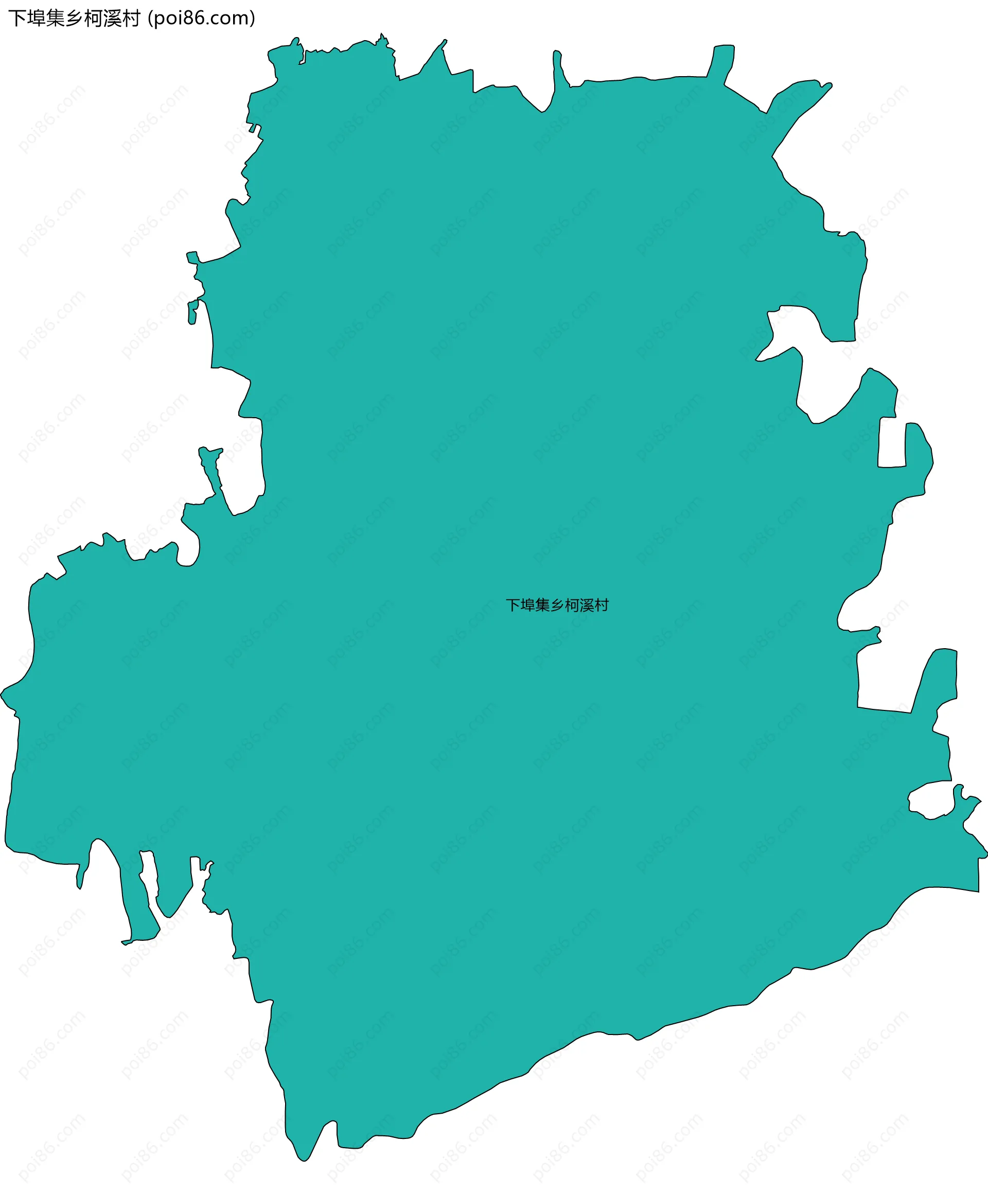 下埠集乡柯溪村边界地图
