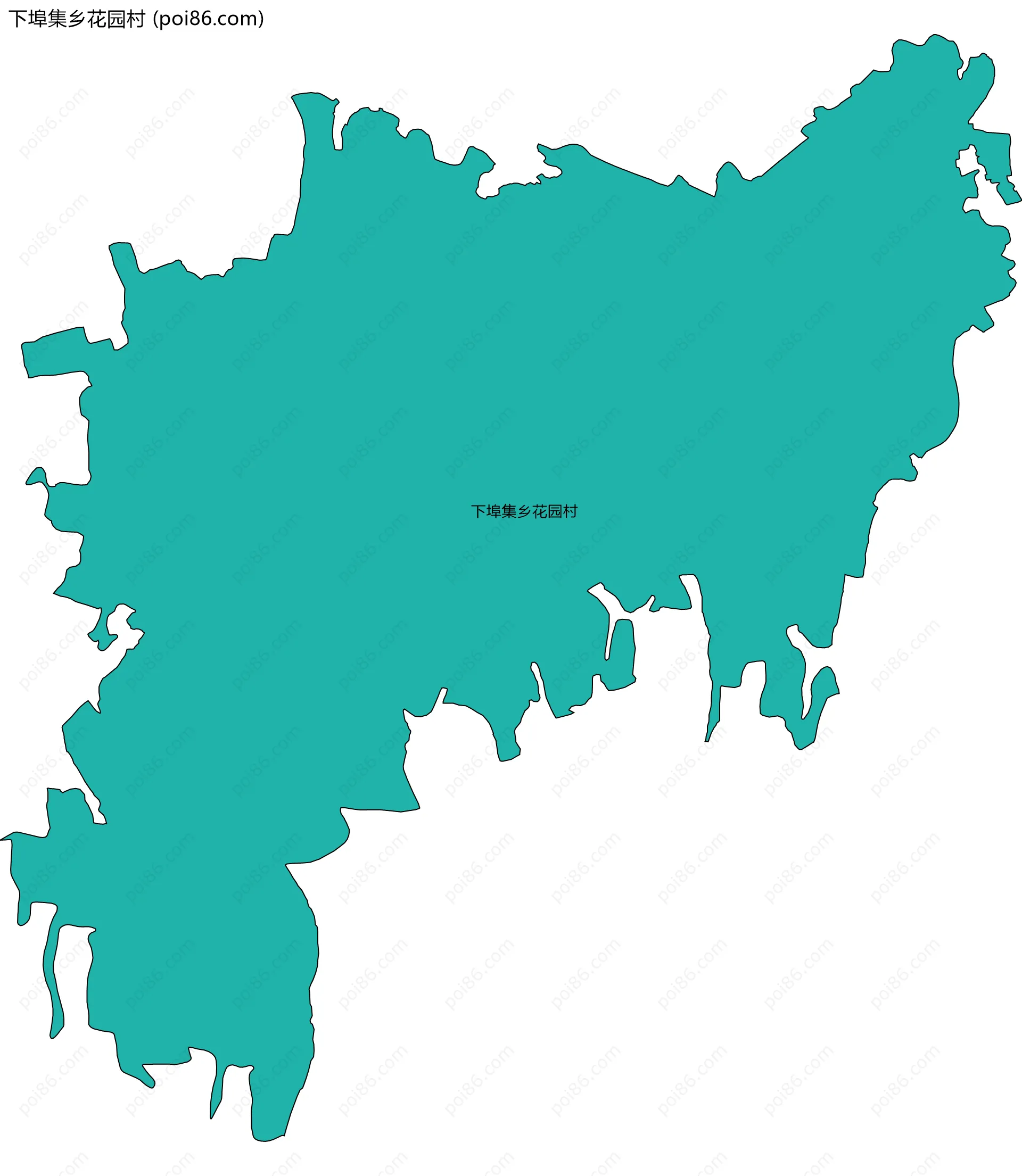 下埠集乡花园村边界地图