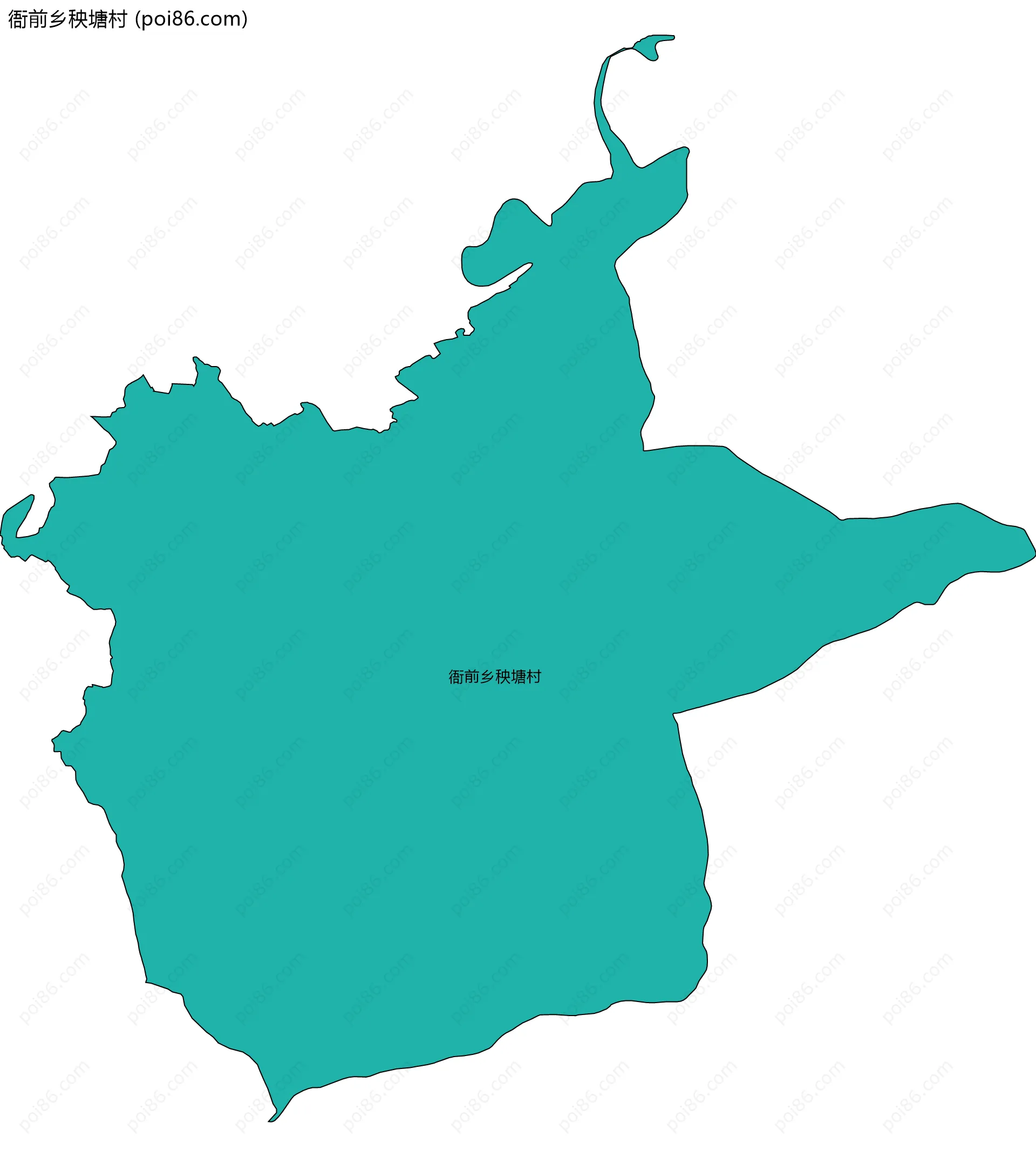 衙前乡秧塘村边界地图