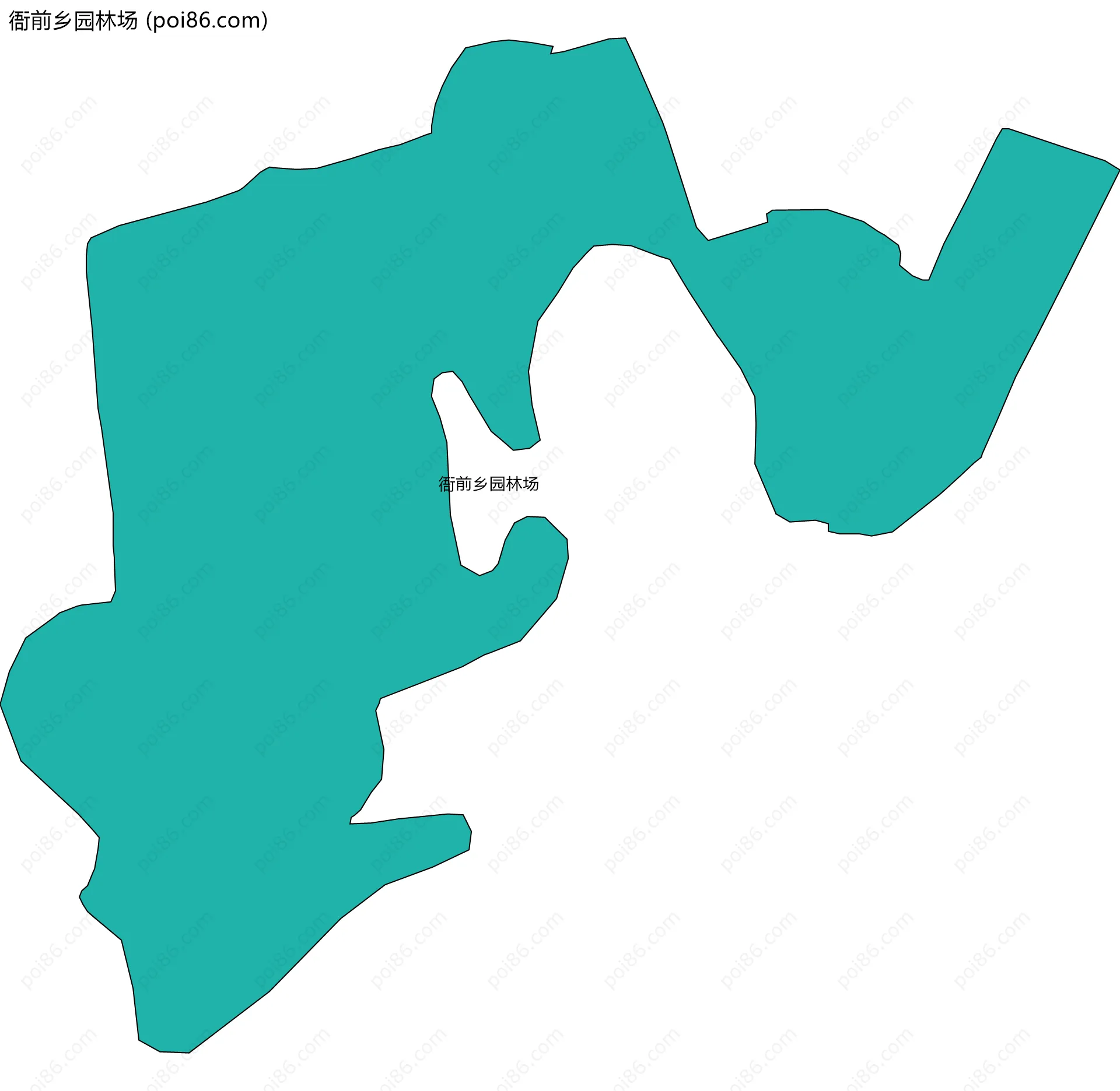 衙前乡园林场边界地图