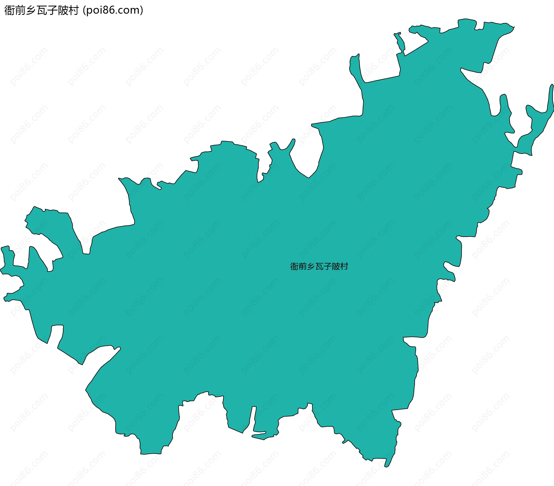 衙前乡瓦子陂村边界地图