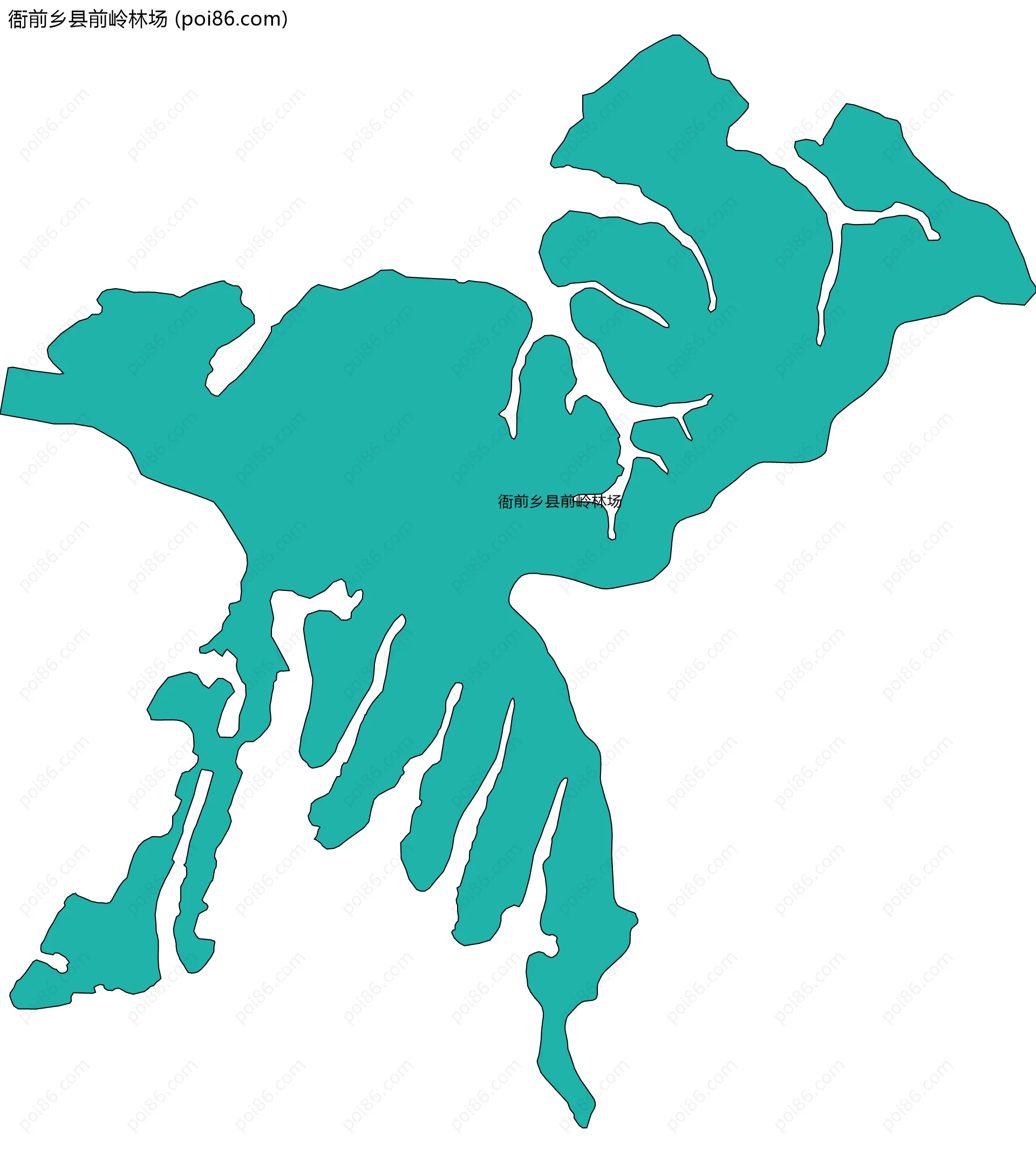 衙前乡县前岭林场边界地图