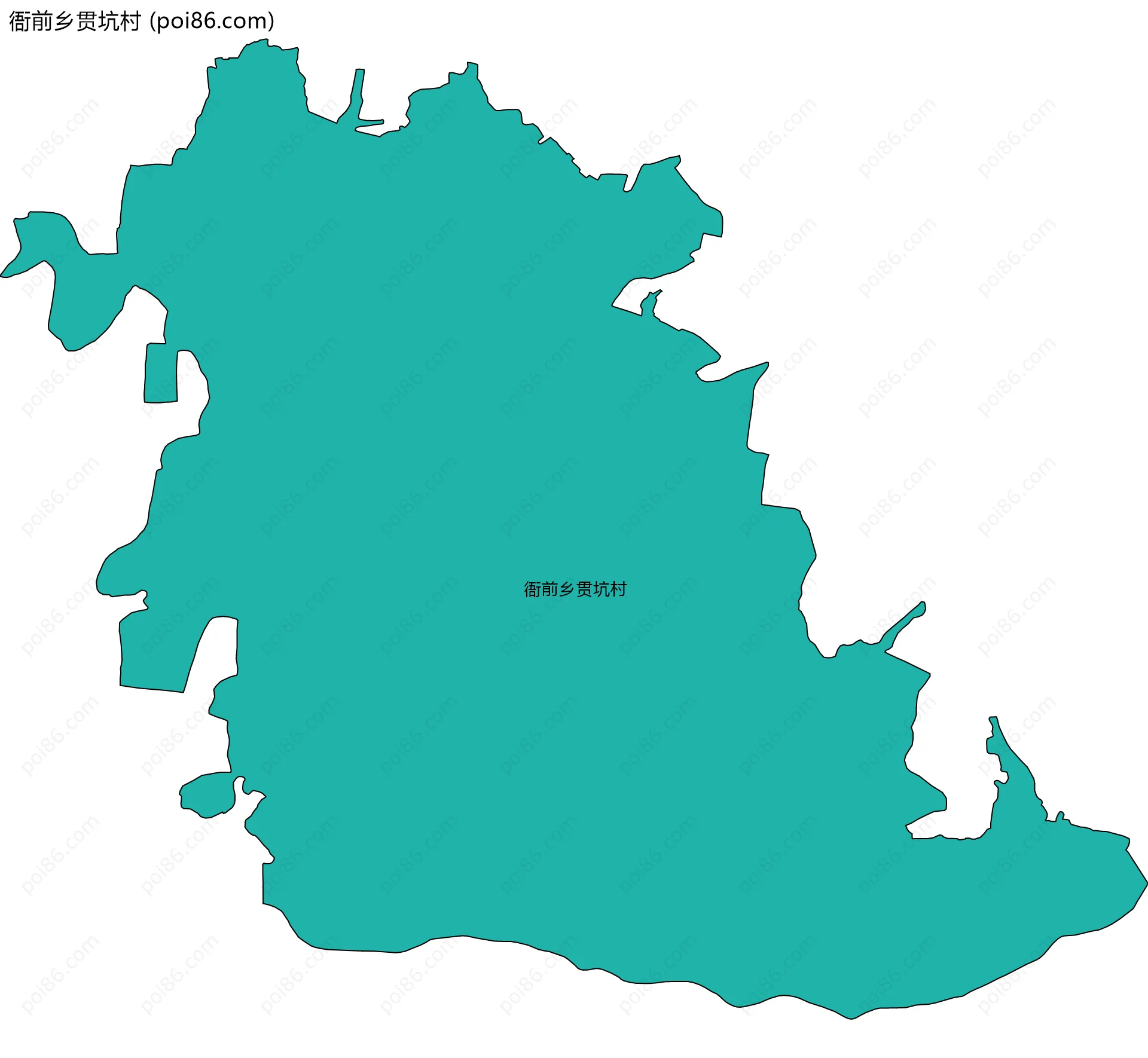 衙前乡贯坑村边界地图