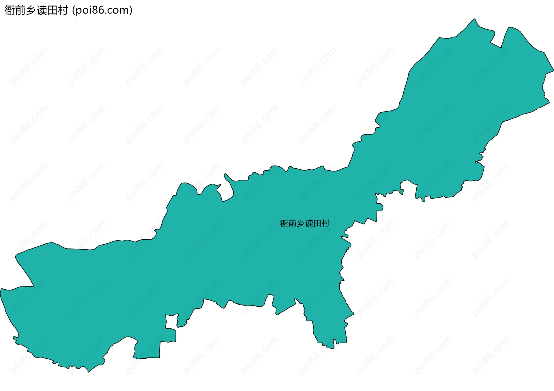 衙前乡读田村边界地图