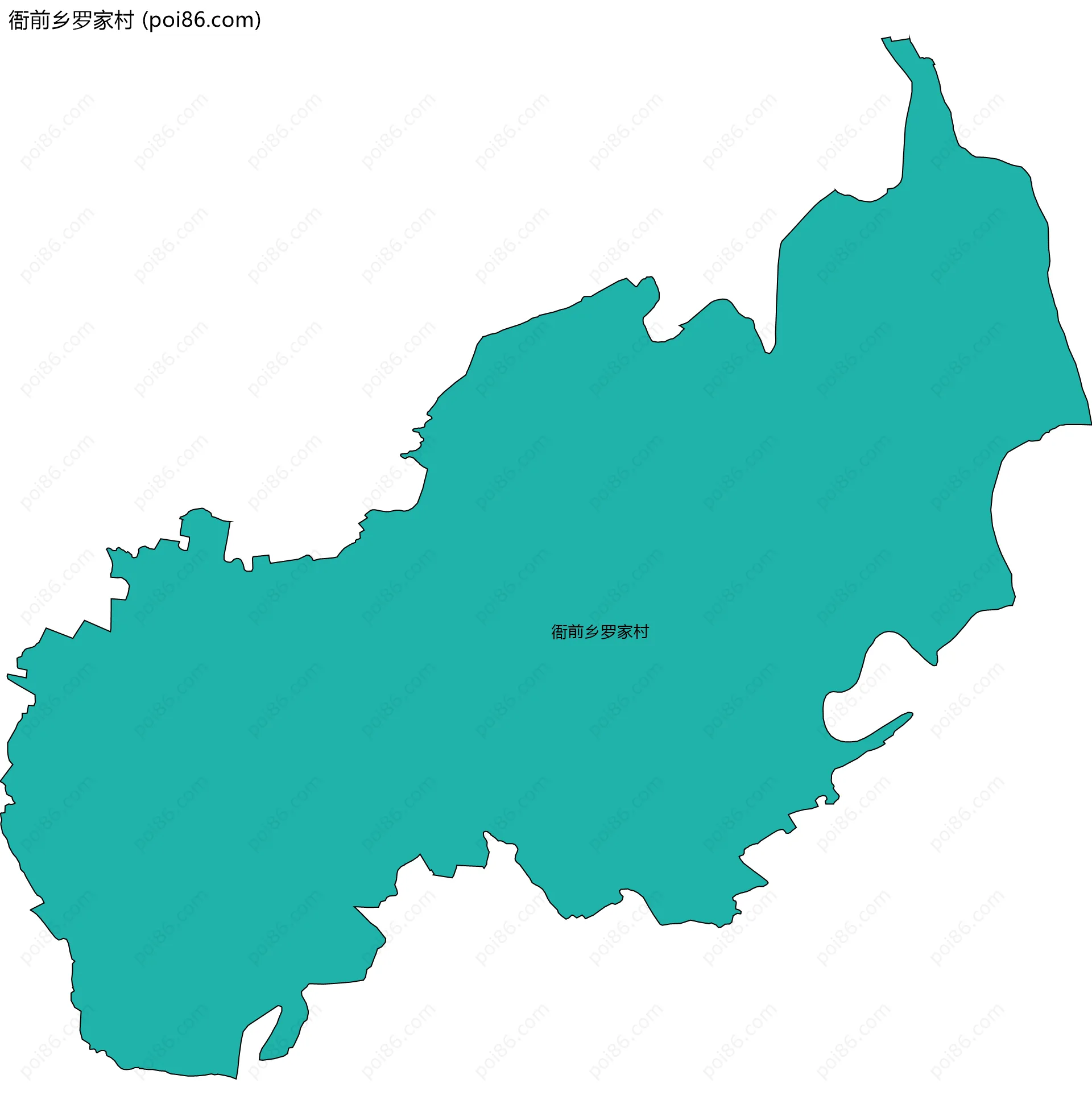 衙前乡罗家村边界地图