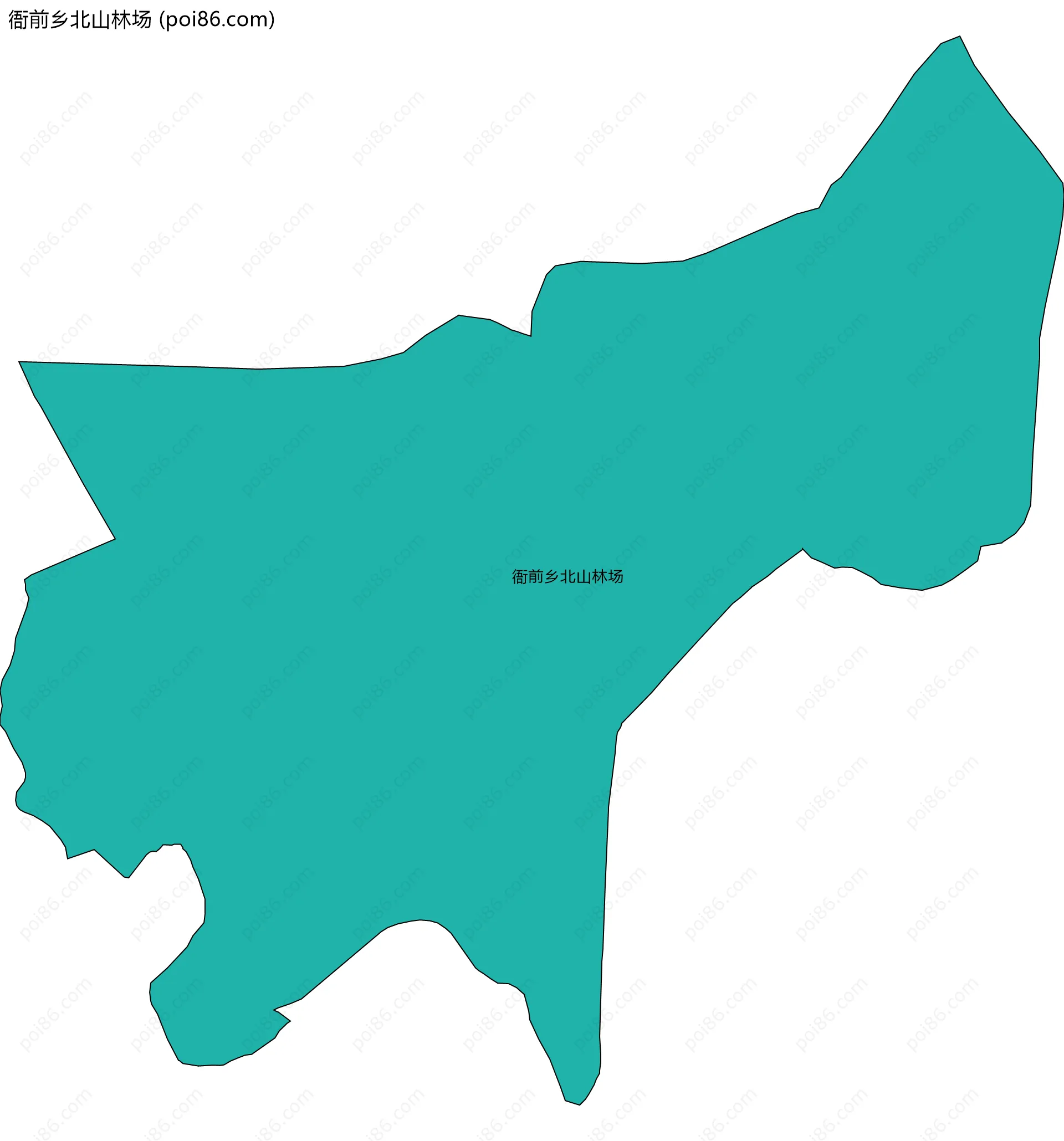 衙前乡北山林场边界地图