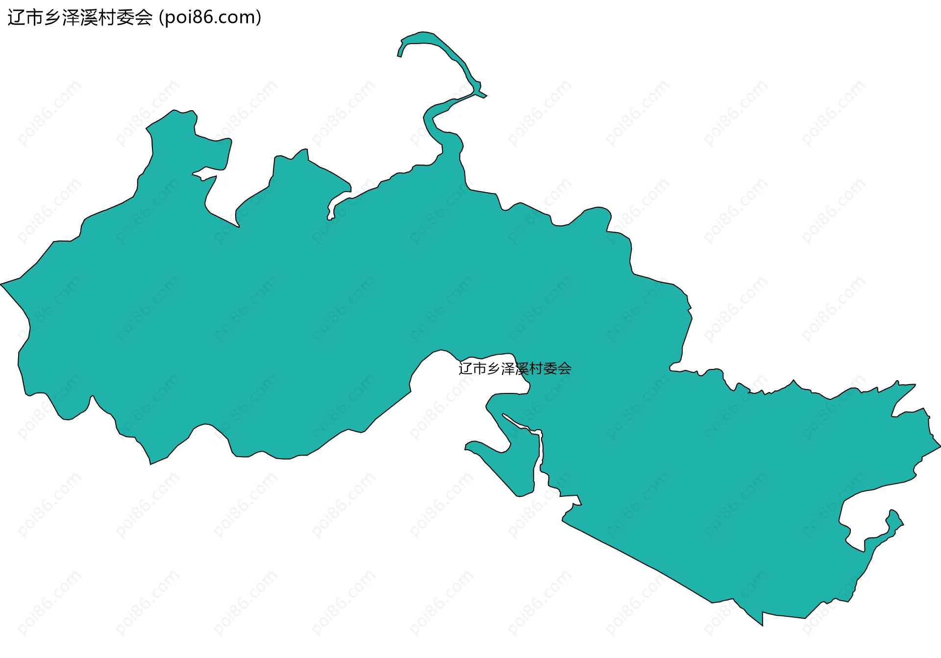 辽市乡泽溪村委会边界地图