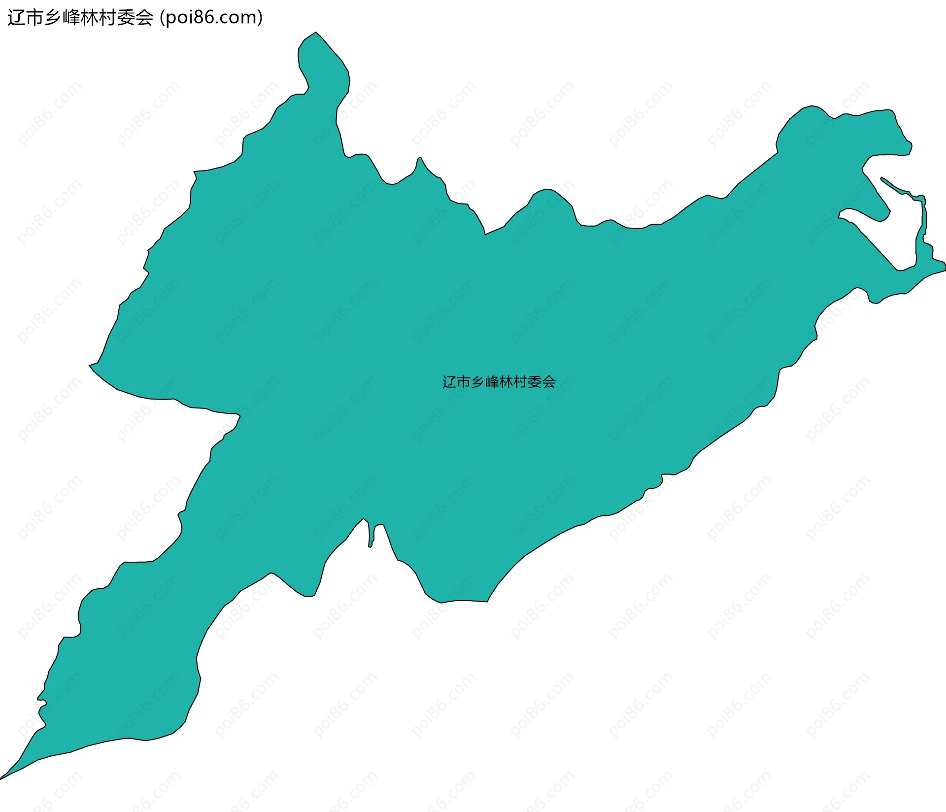 辽市乡峰林村委会边界地图