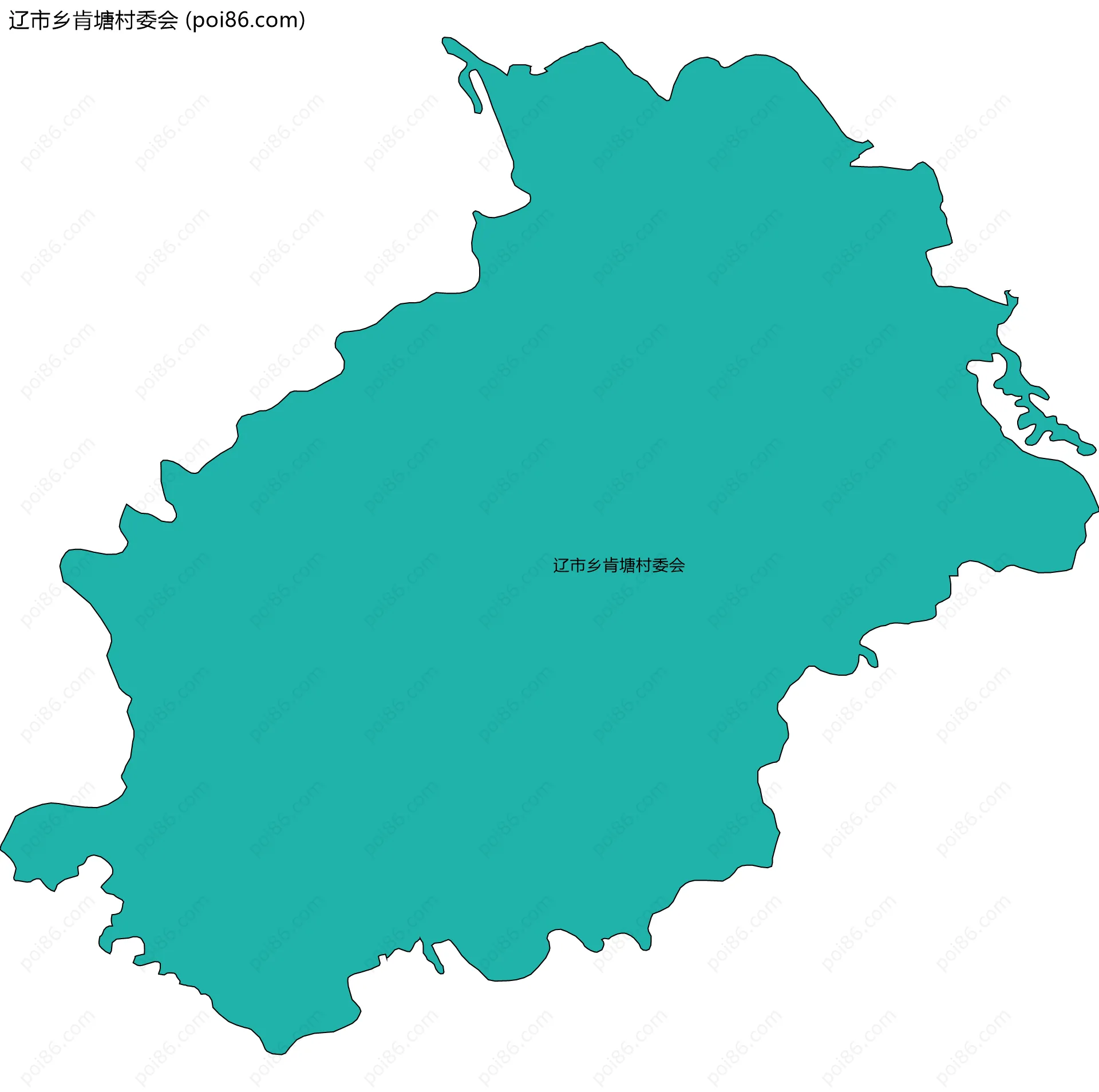 辽市乡肯塘村委会边界地图