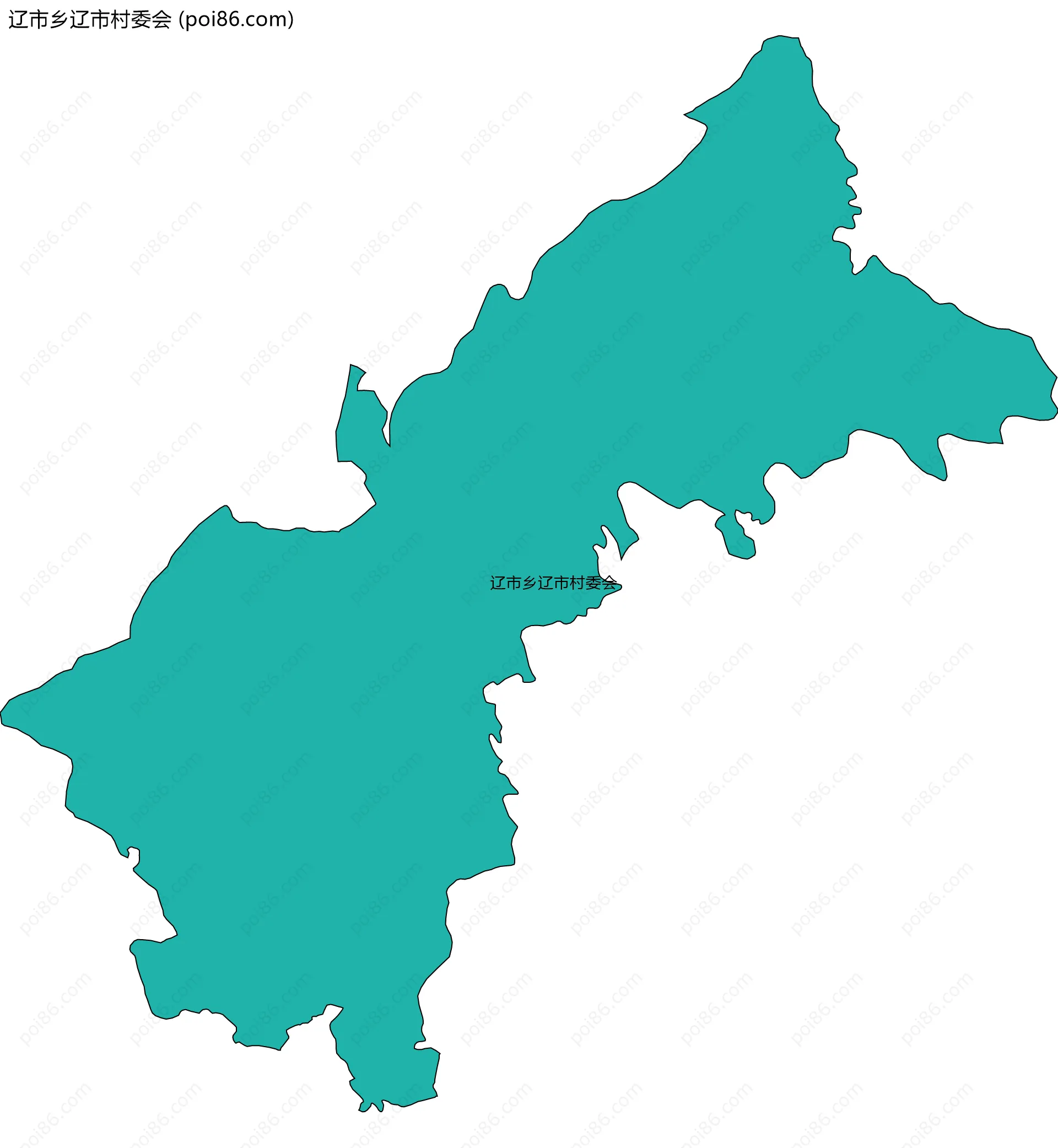 辽市乡辽市村委会边界地图