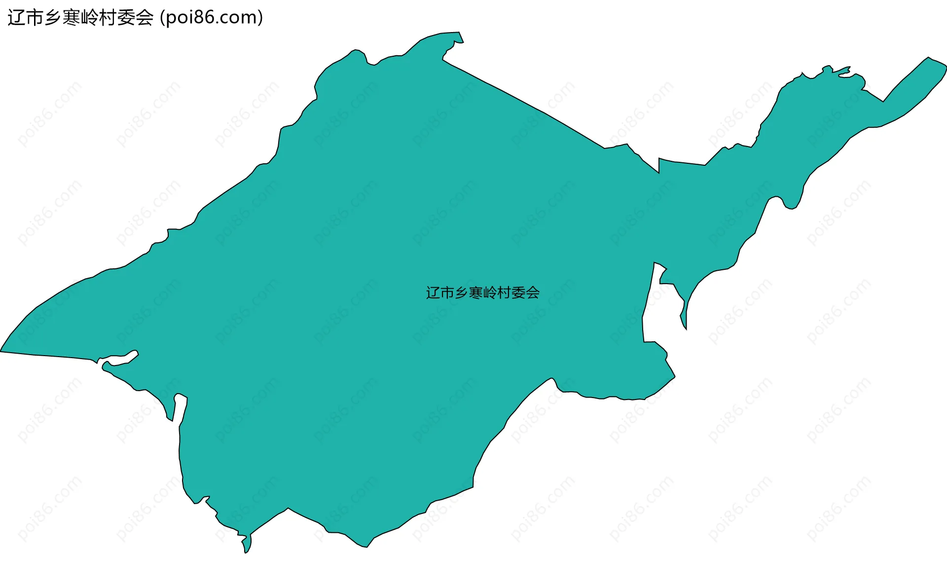 辽市乡寒岭村委会边界地图