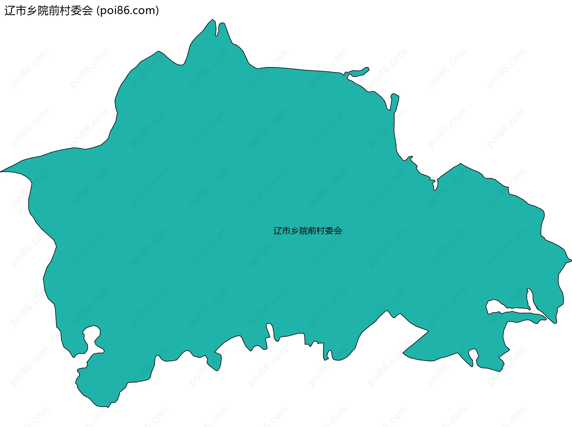 辽市乡院前村委会边界地图