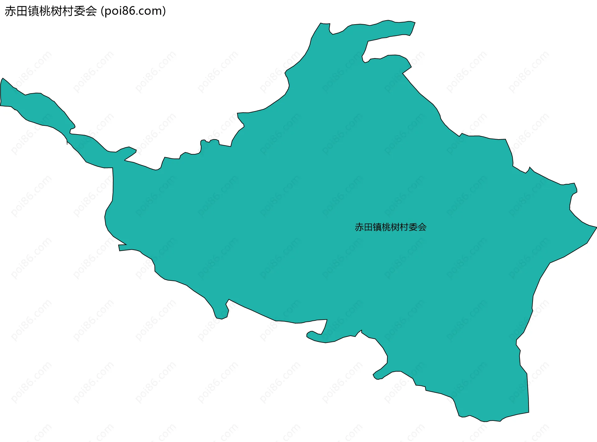 赤田镇桃树村委会边界地图