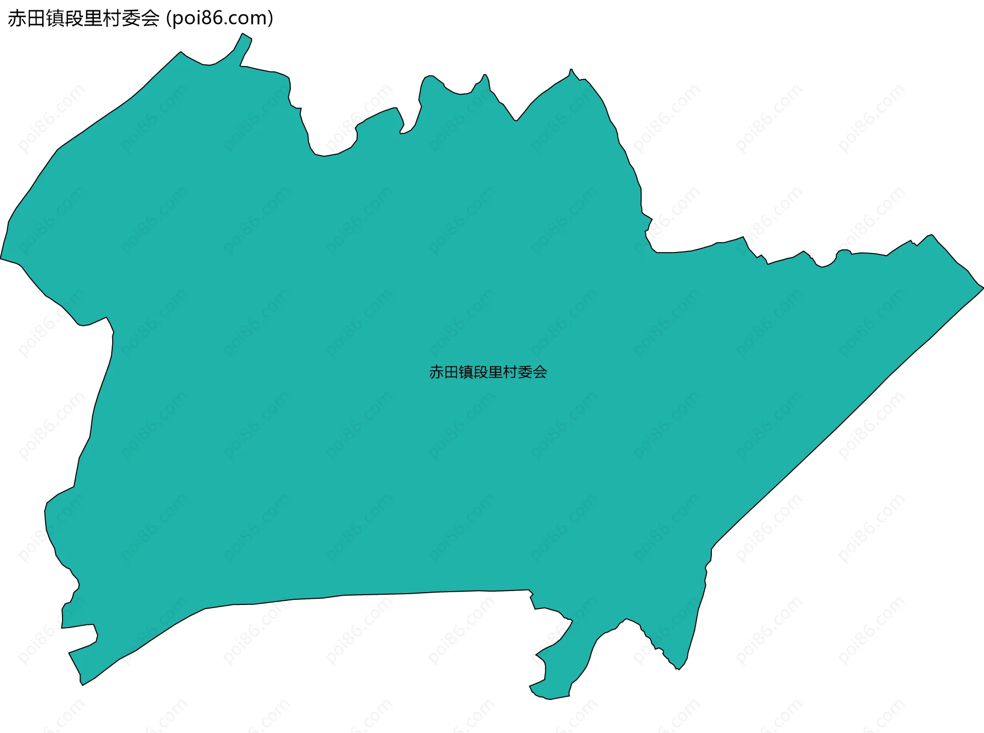 赤田镇段里村委会边界地图