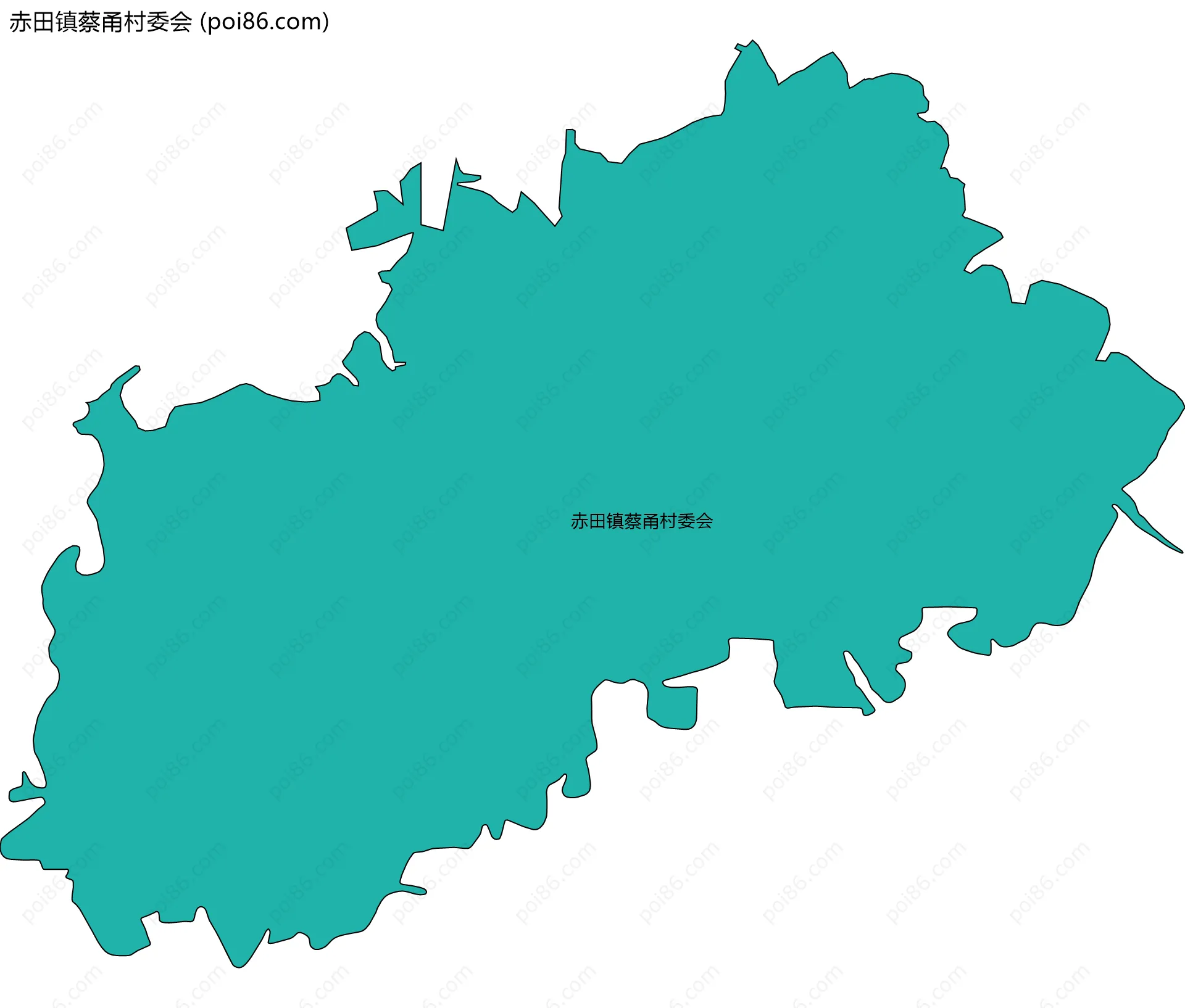 赤田镇蔡甬村委会边界地图