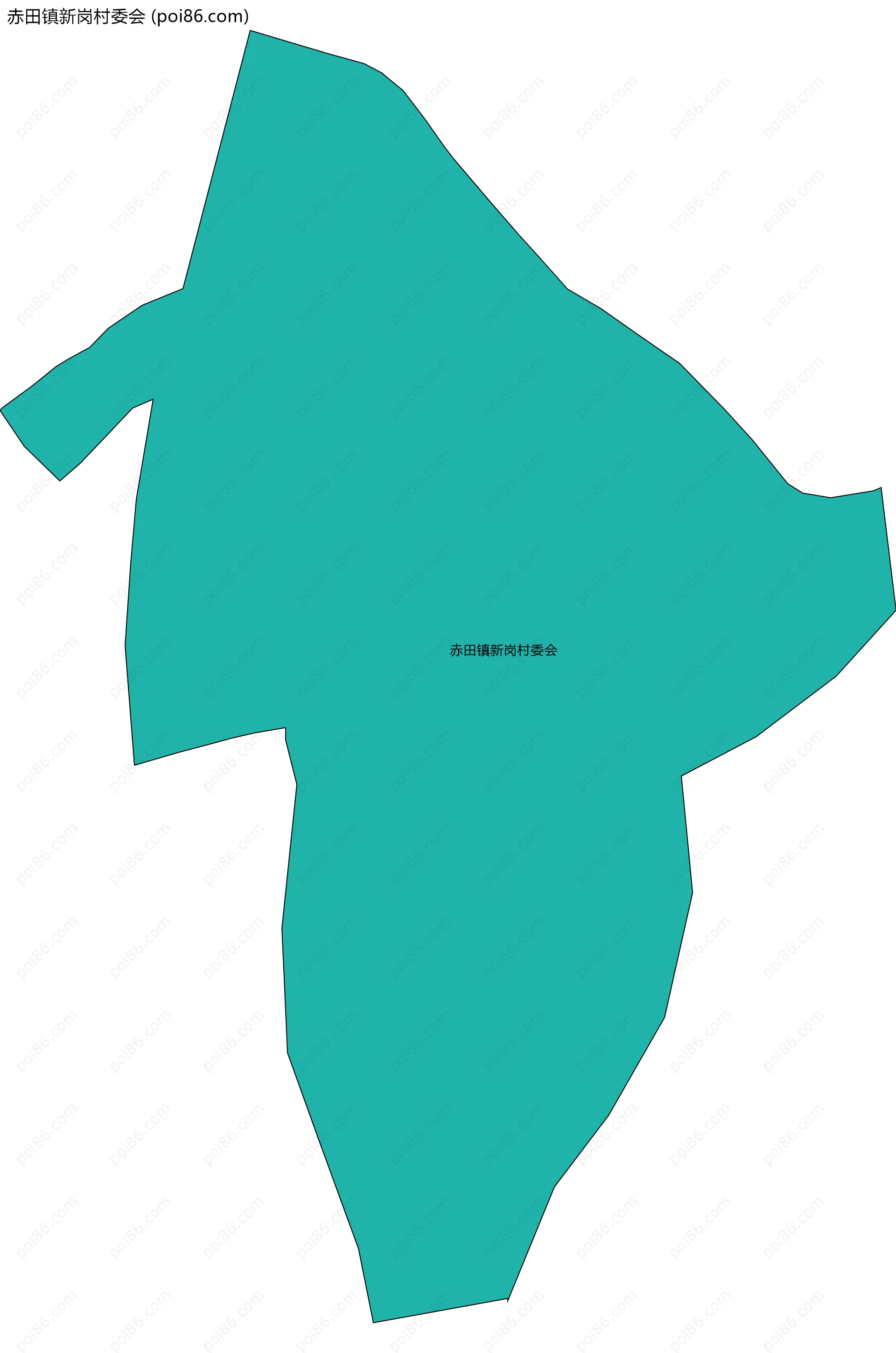 赤田镇新岗村委会边界地图