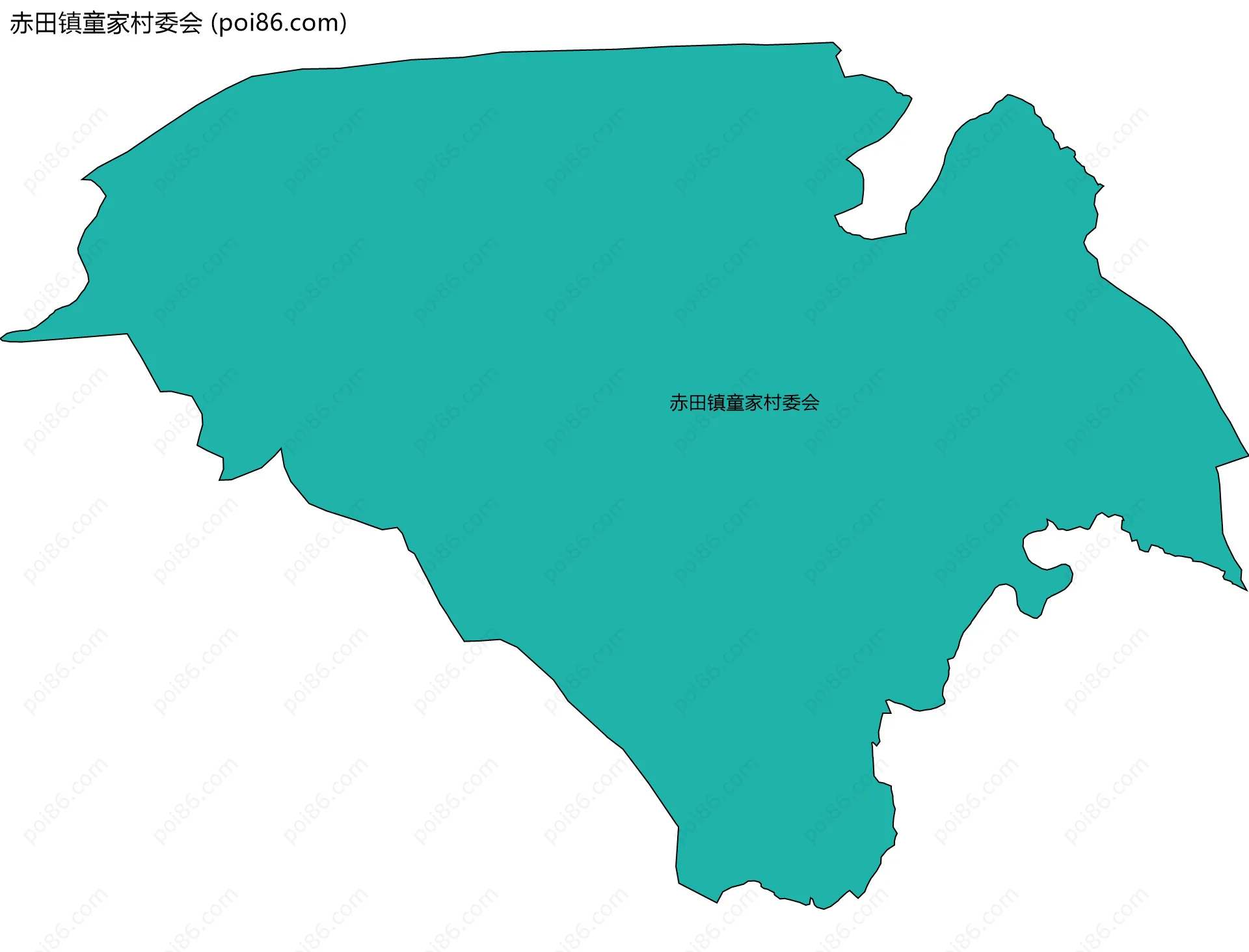 赤田镇童家村委会边界地图