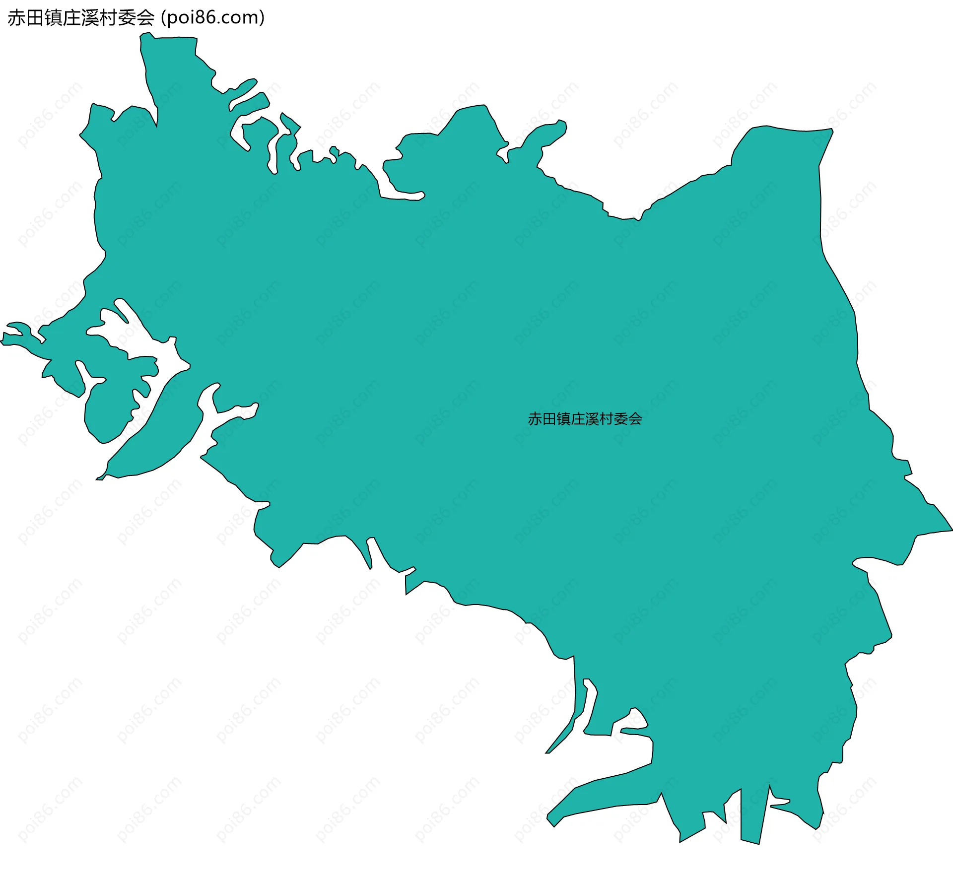 赤田镇庄溪村委会边界地图