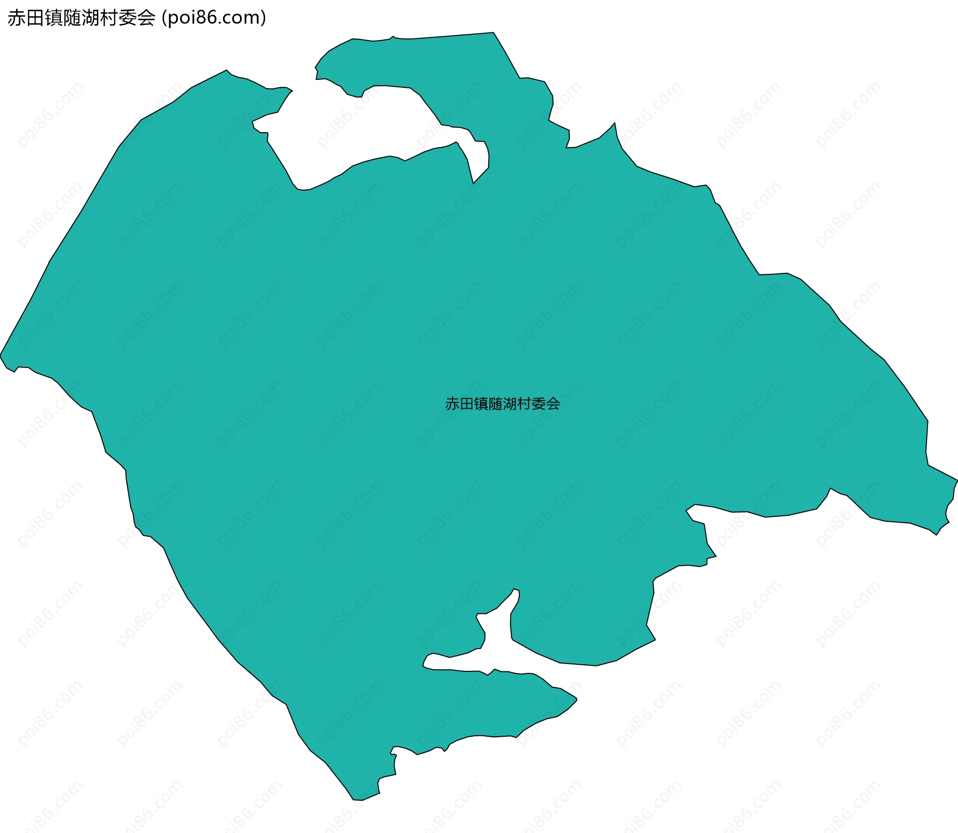 赤田镇随湖村委会边界地图