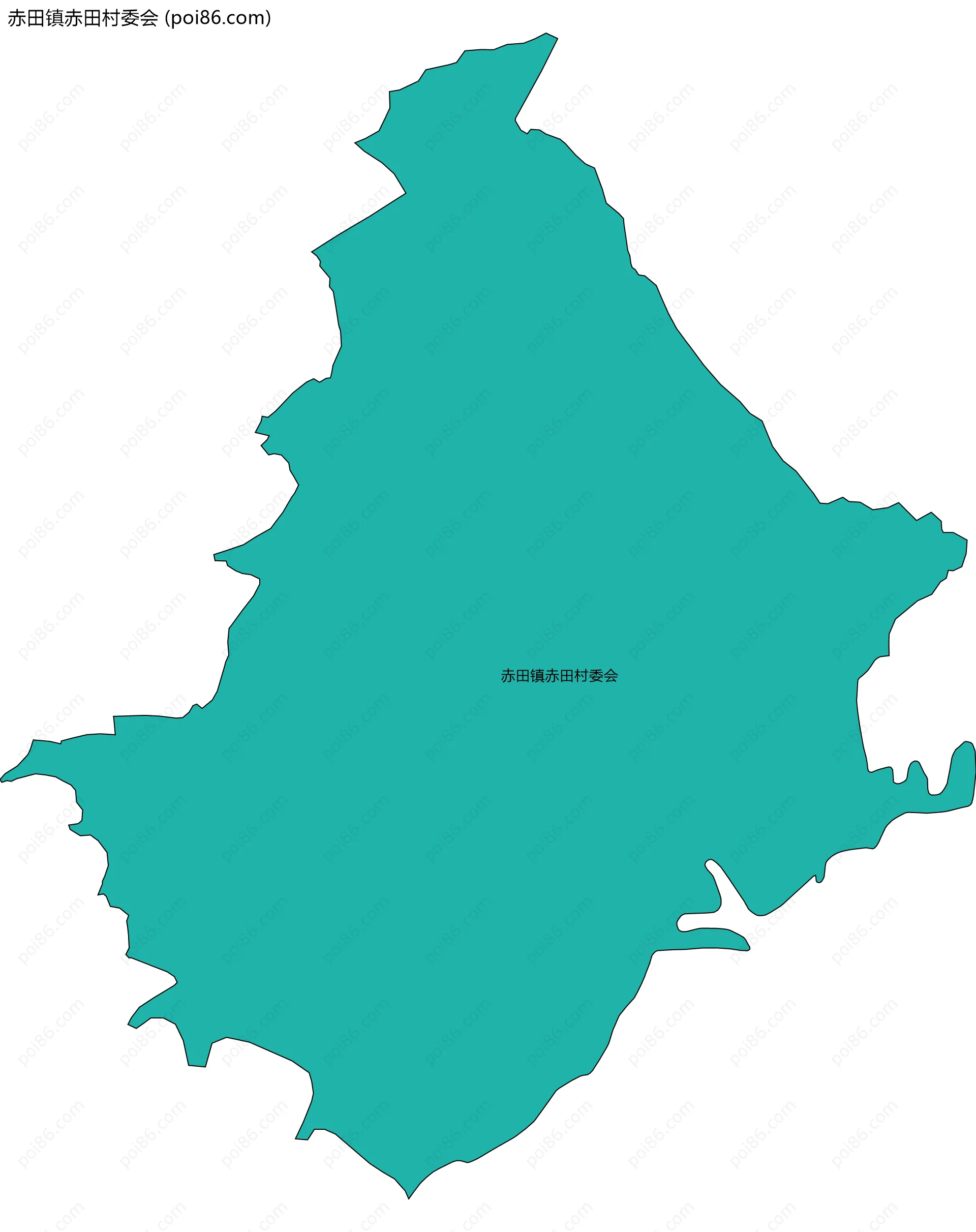 赤田镇赤田村委会边界地图