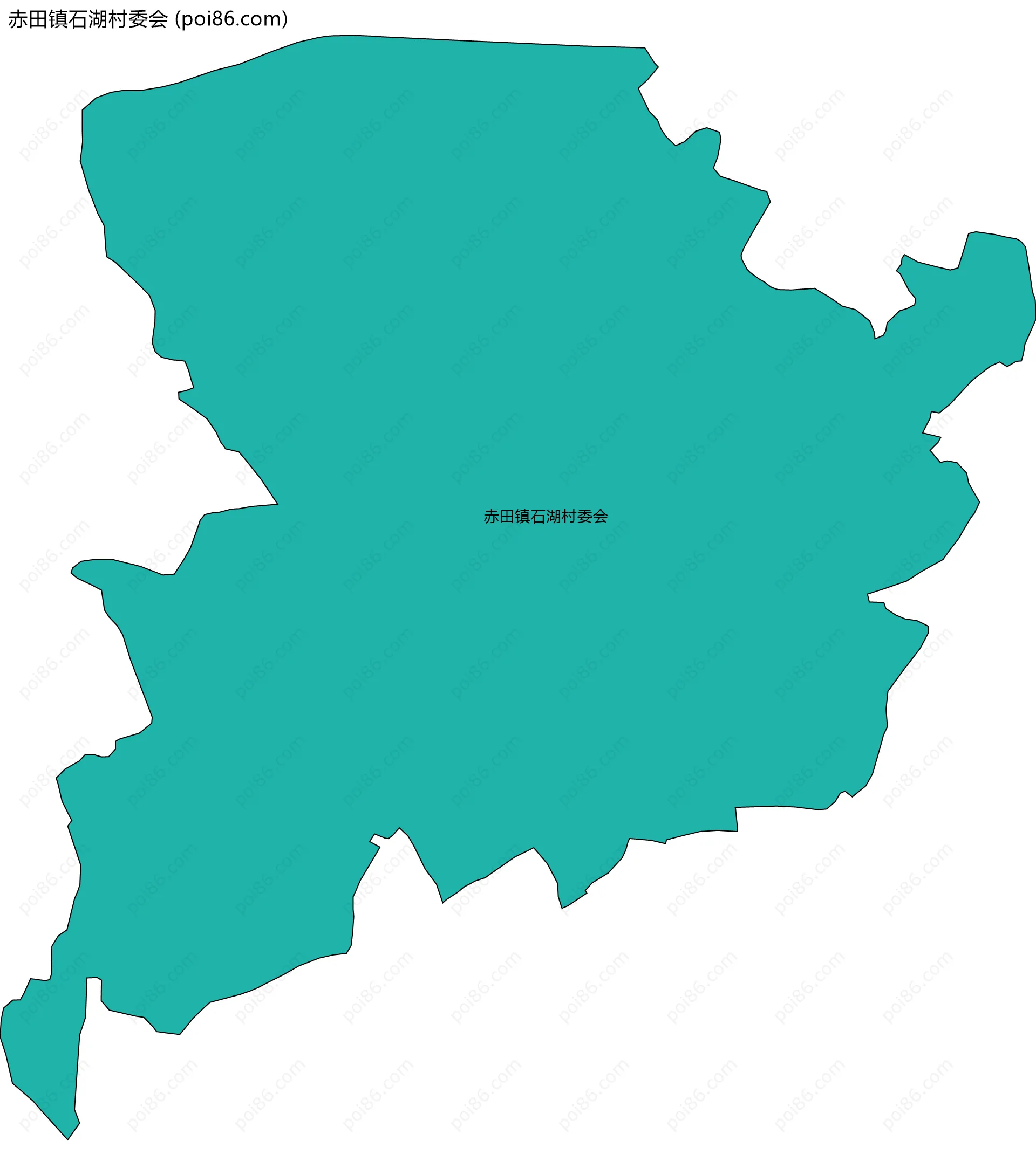 赤田镇石湖村委会边界地图
