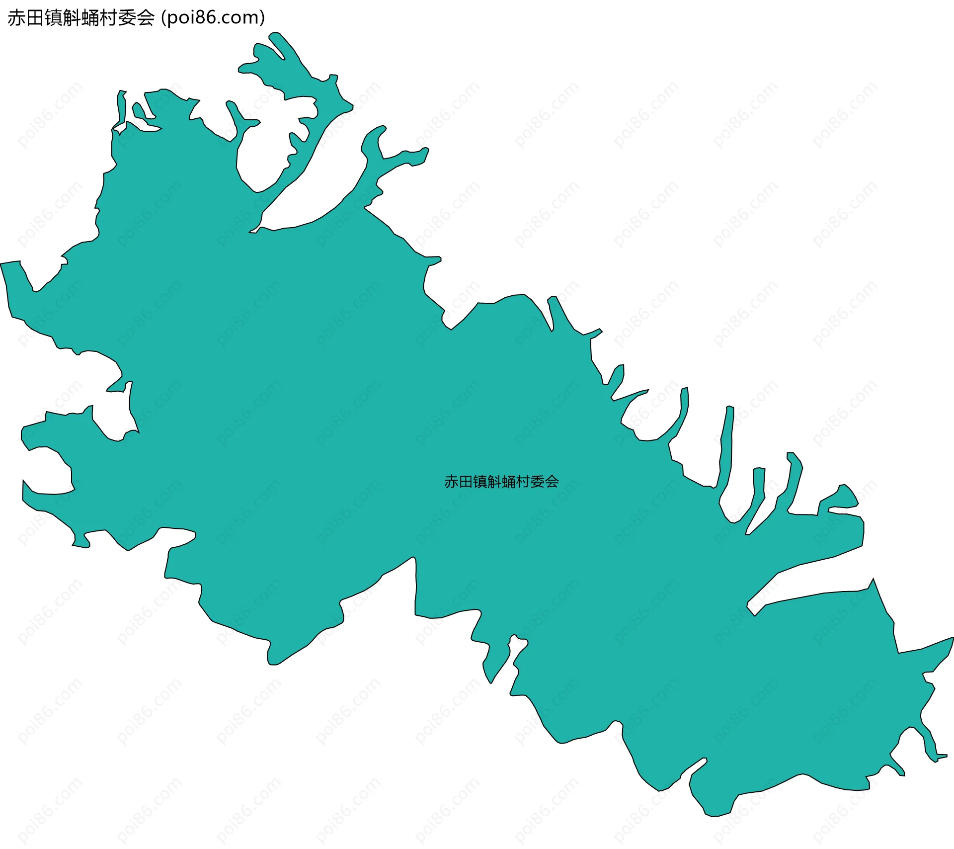 赤田镇斛蛹村委会边界地图